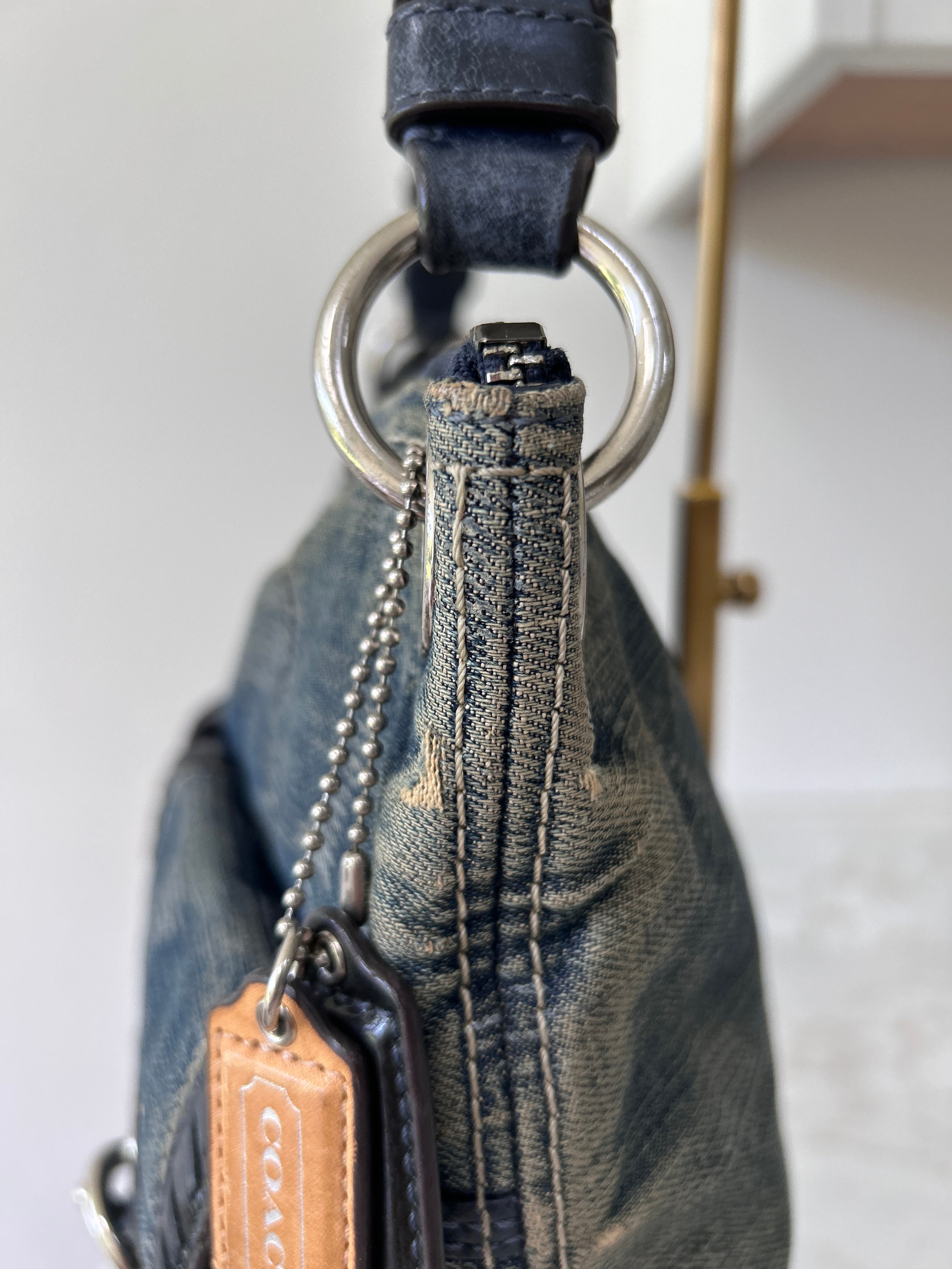 Vintage Coach Poppy denim shoulder bag