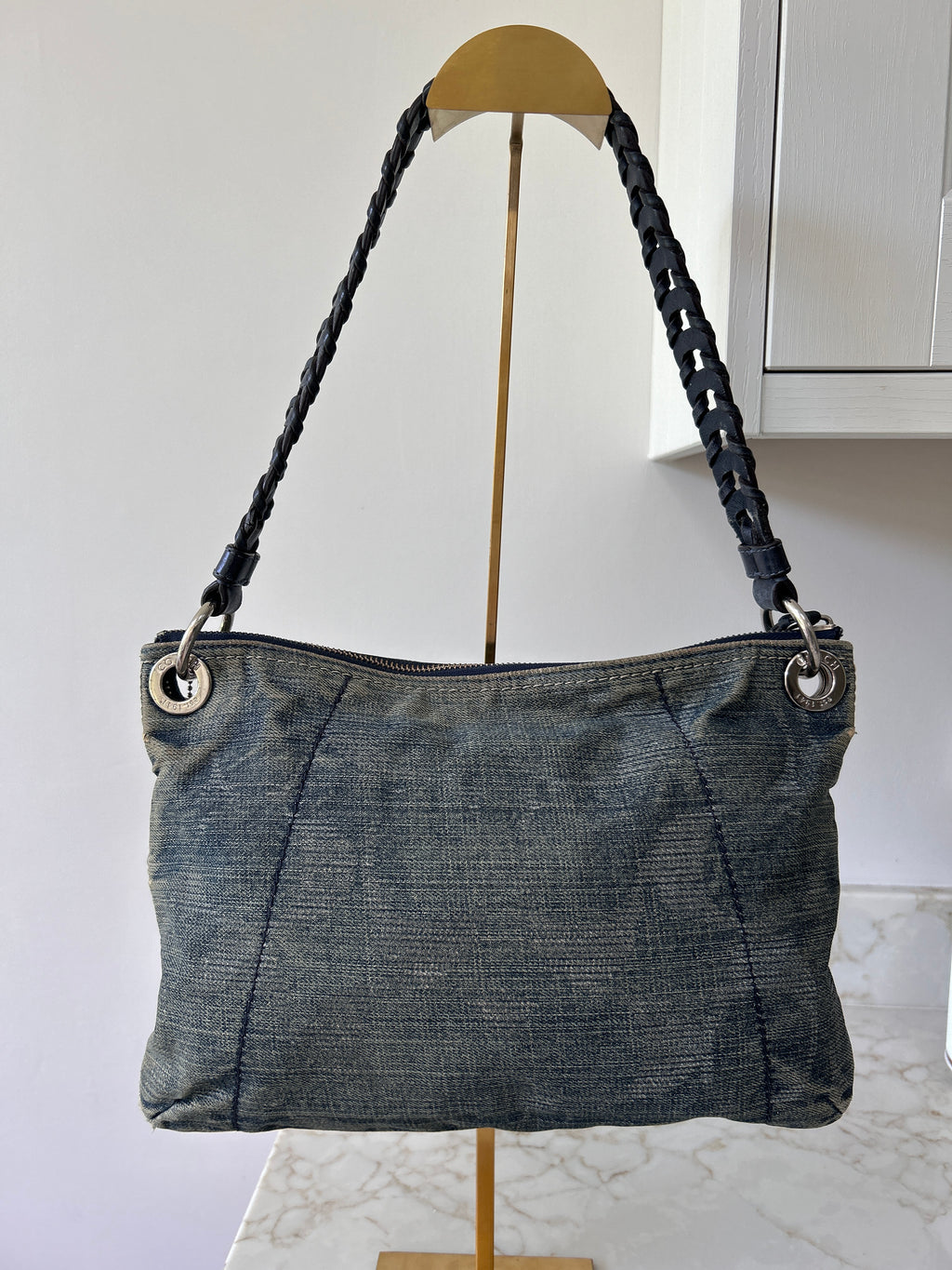 Vintage Coach Poppy denim shoulder bag