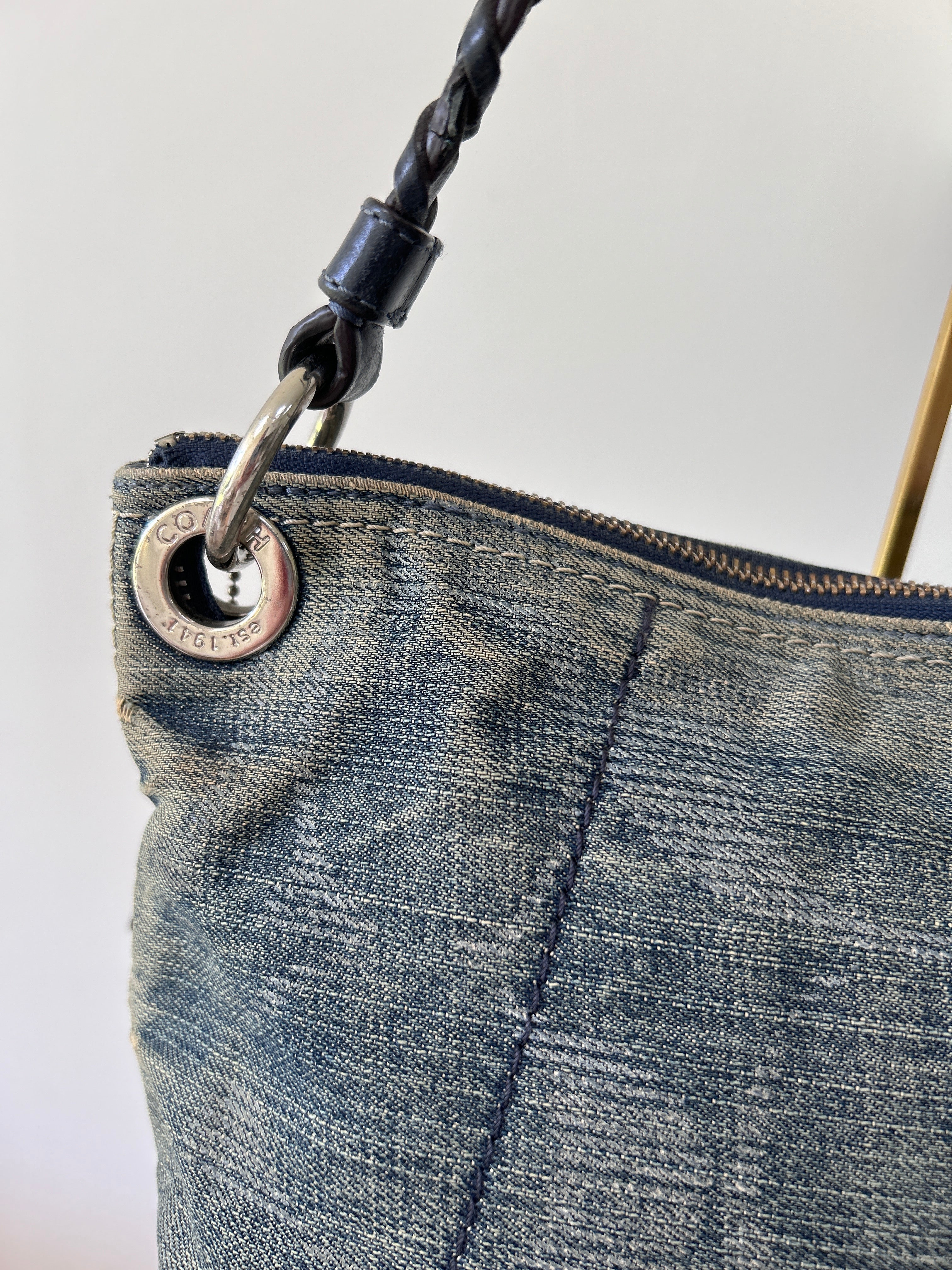 Vintage Coach Poppy denim shoulder bag