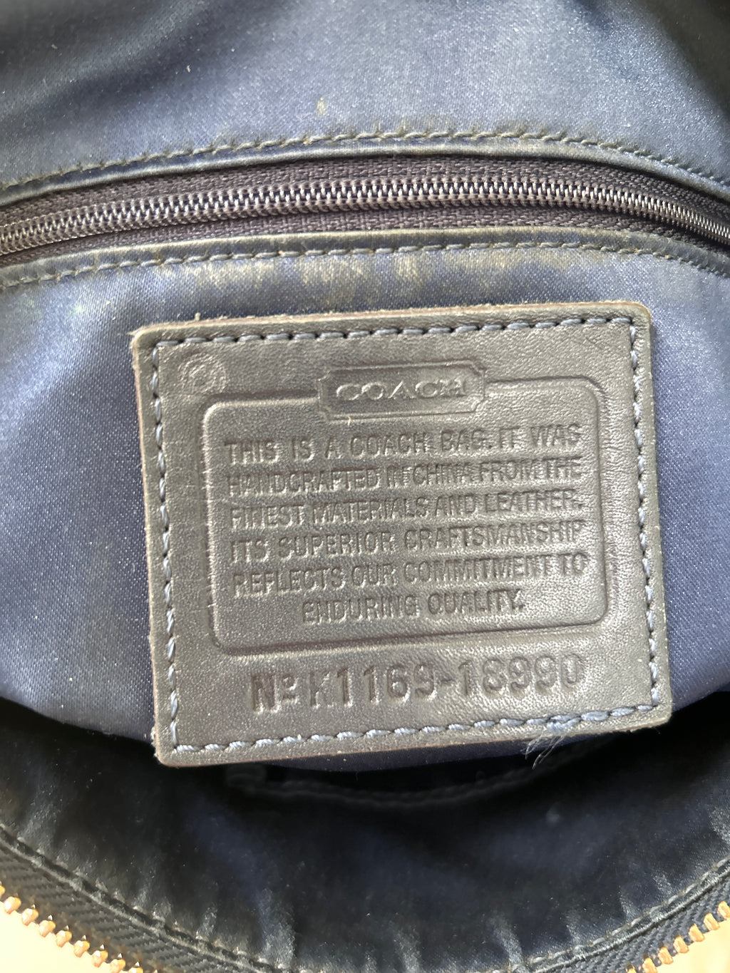 Vintage Coach Poppy denim shoulder bag