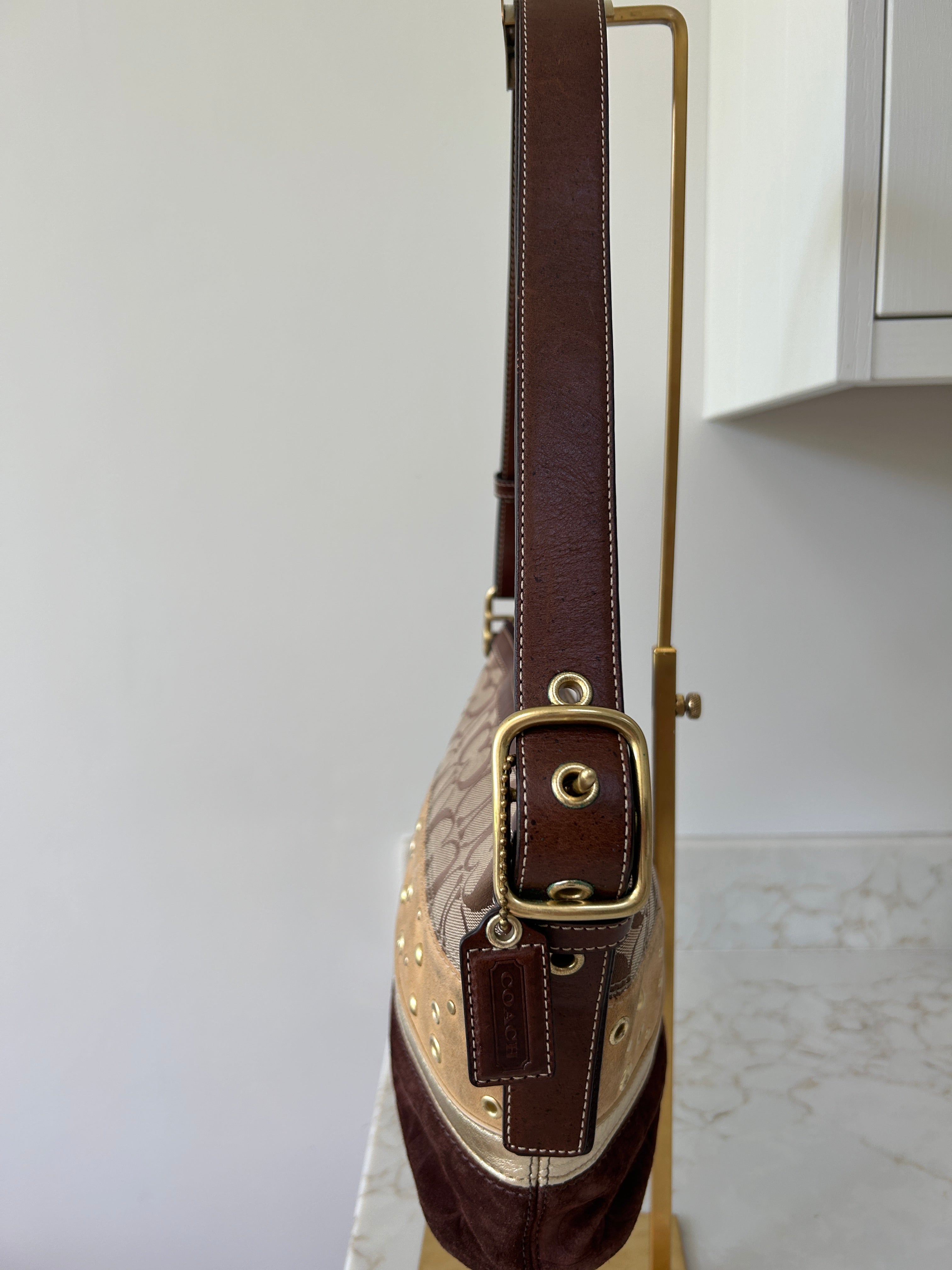 Vintage Coach patchwork shoulder bag