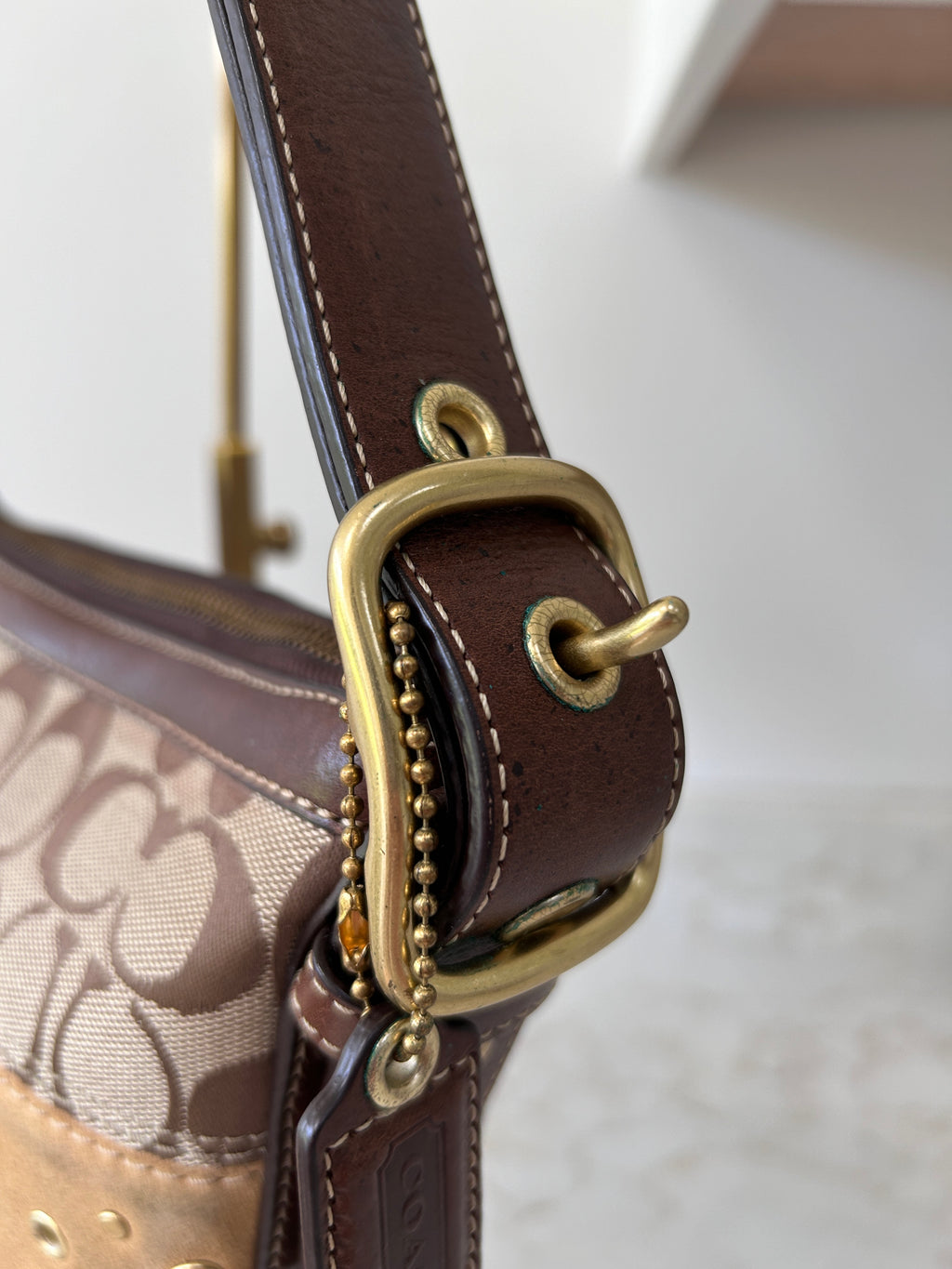 Vintage Coach patchwork shoulder bag