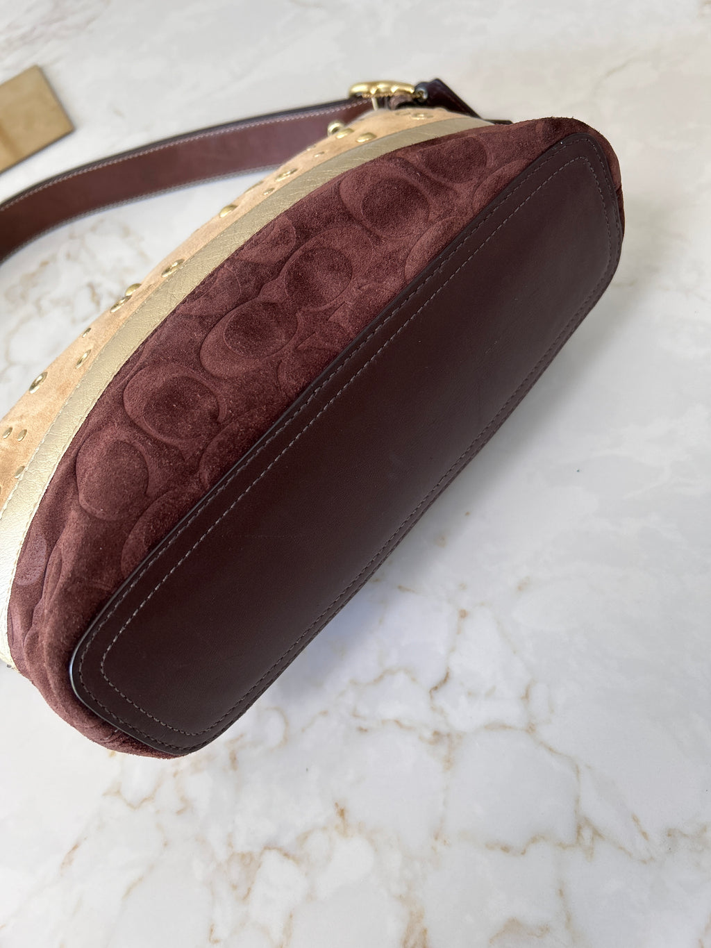 Vintage Coach patchwork shoulder bag