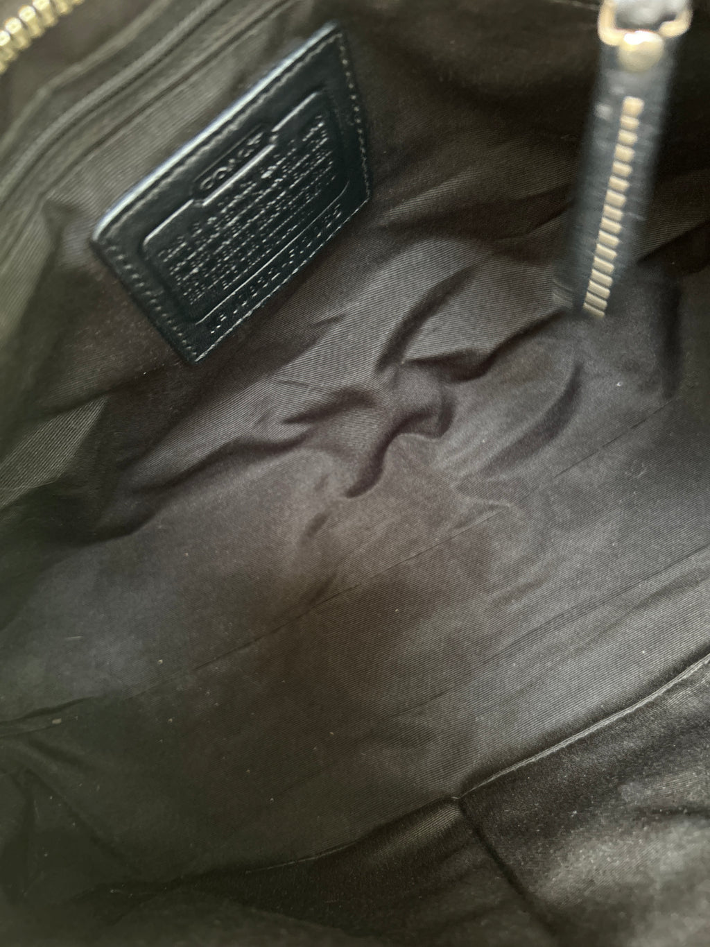 Vintage Coach black monogram Hampton shoulder bag
