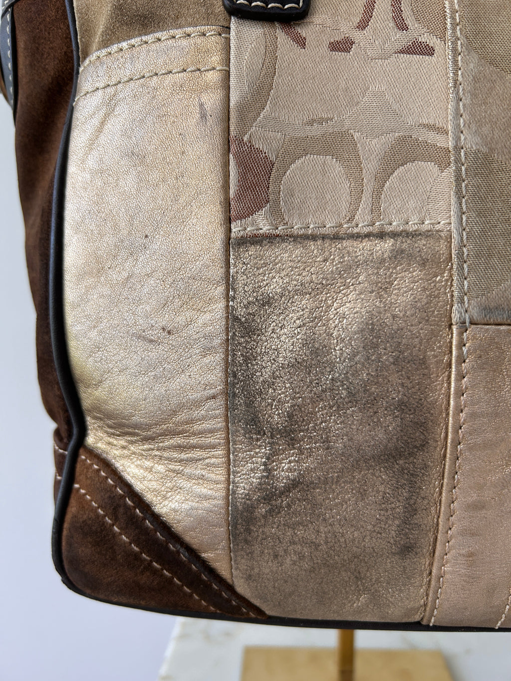 Vintage Coach patchwork shoulder bag