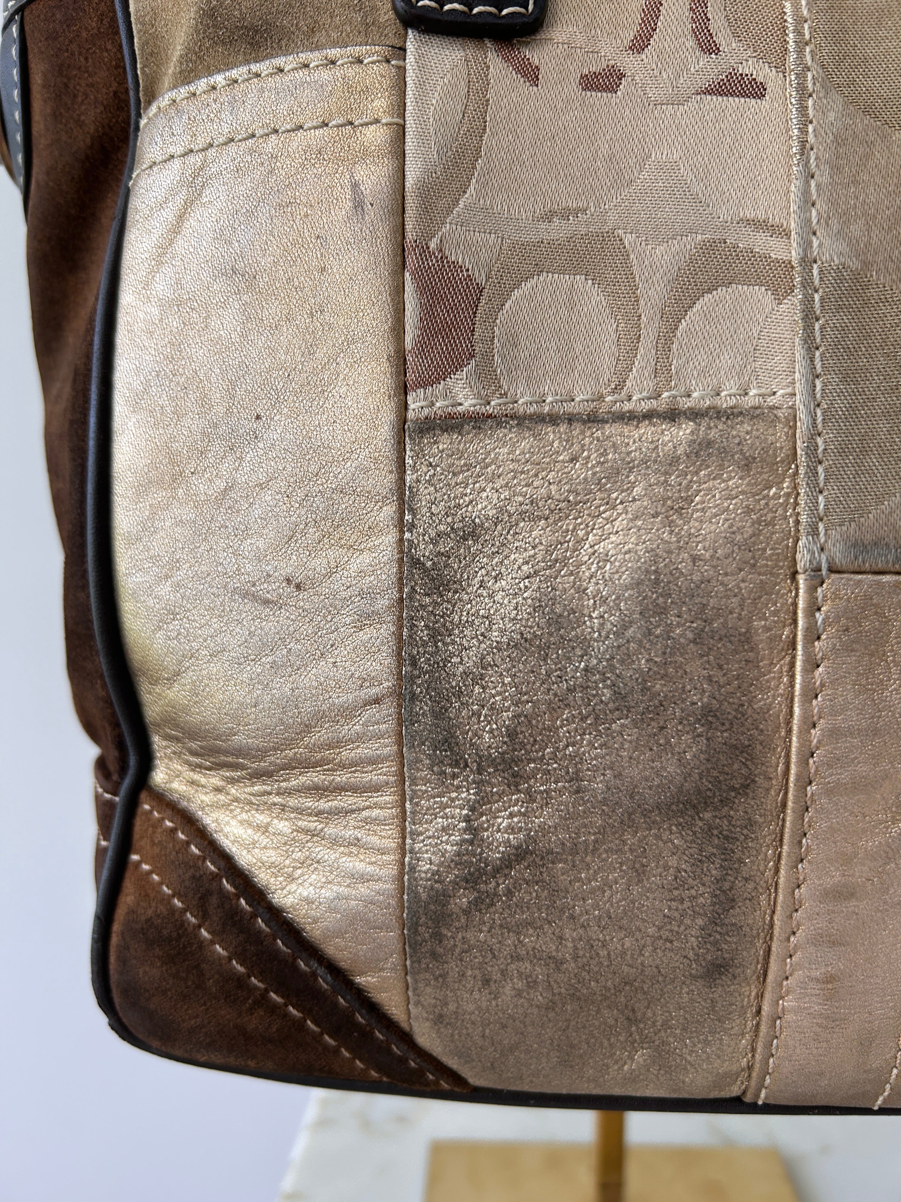 Vintage Coach patchwork shoulder bag