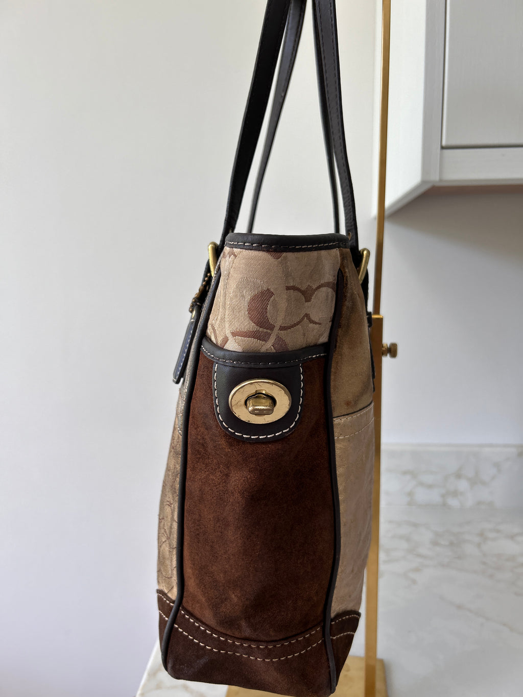 Vintage Coach patchwork shoulder bag