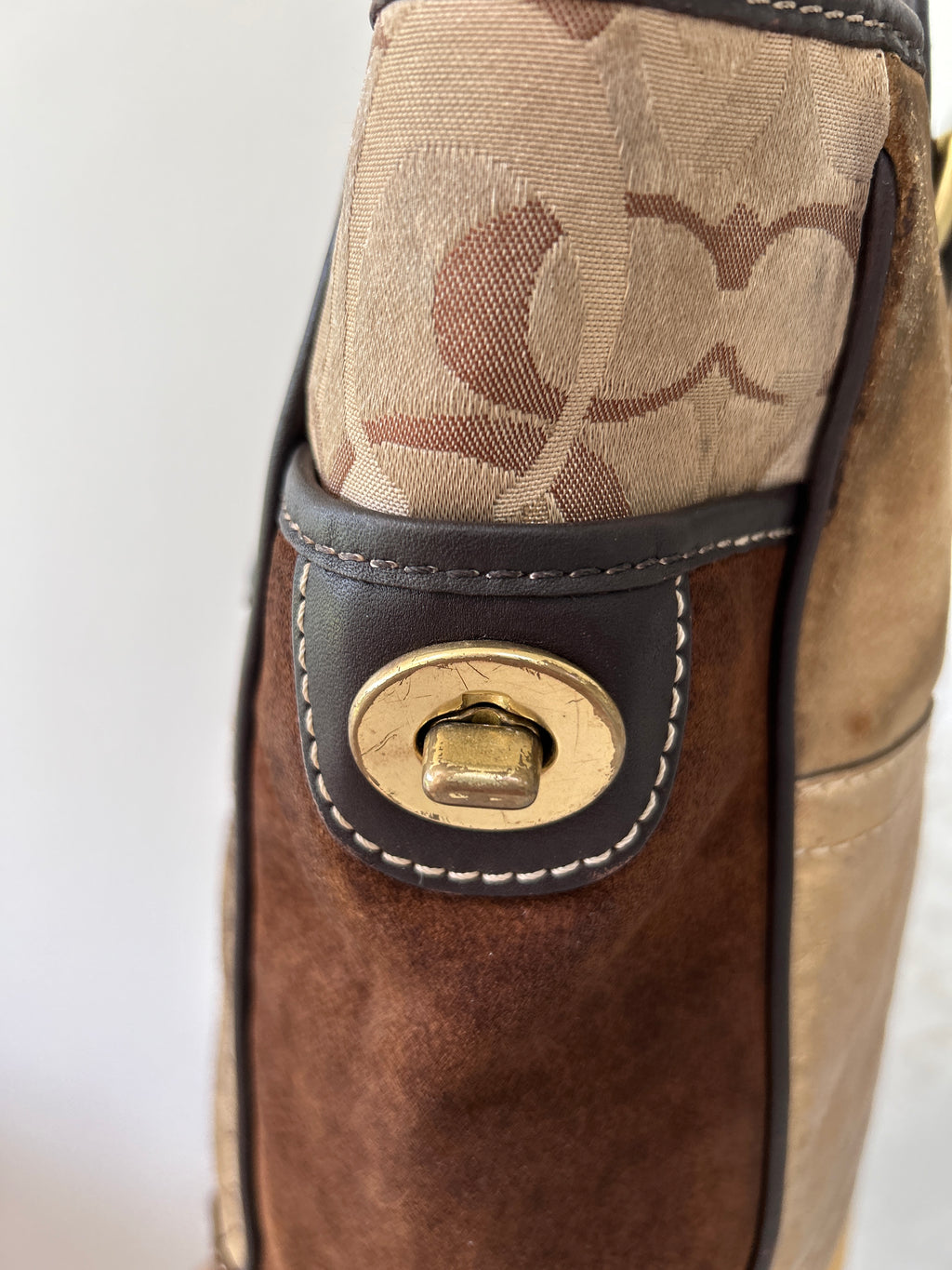 Vintage Coach patchwork shoulder bag