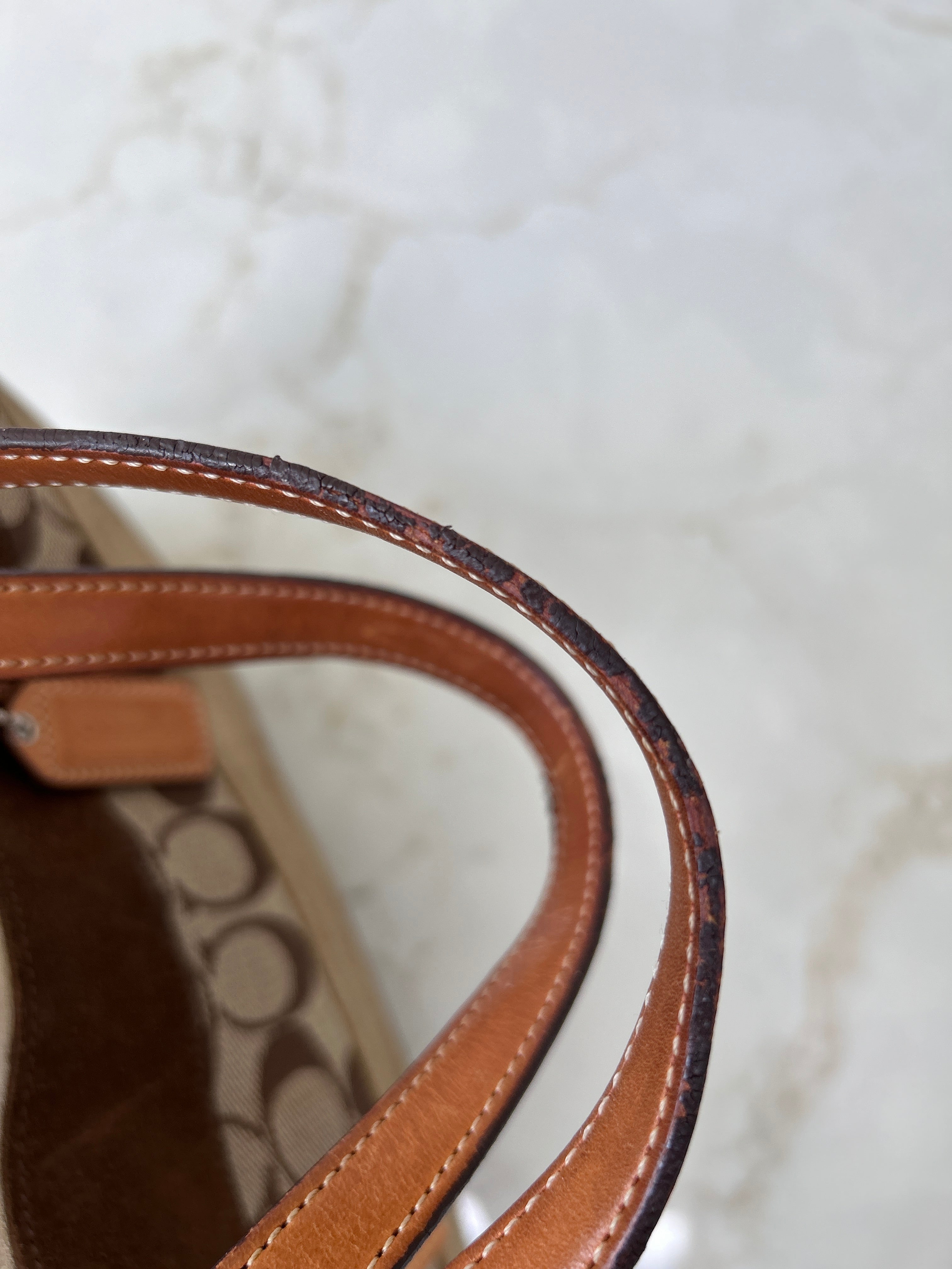 Vintage Coach patchwork tote bag