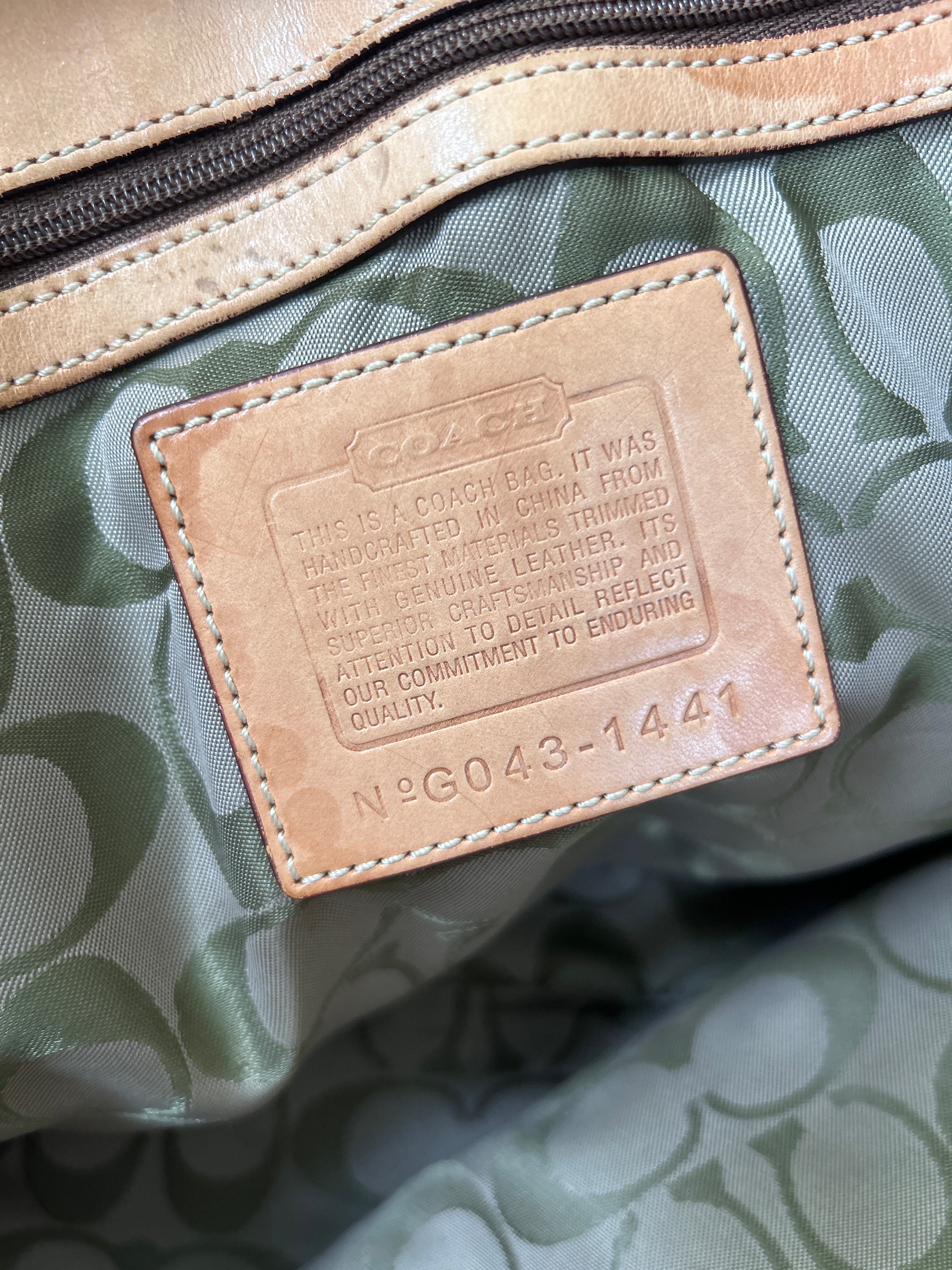 Vintage Coach patchwork tote bag