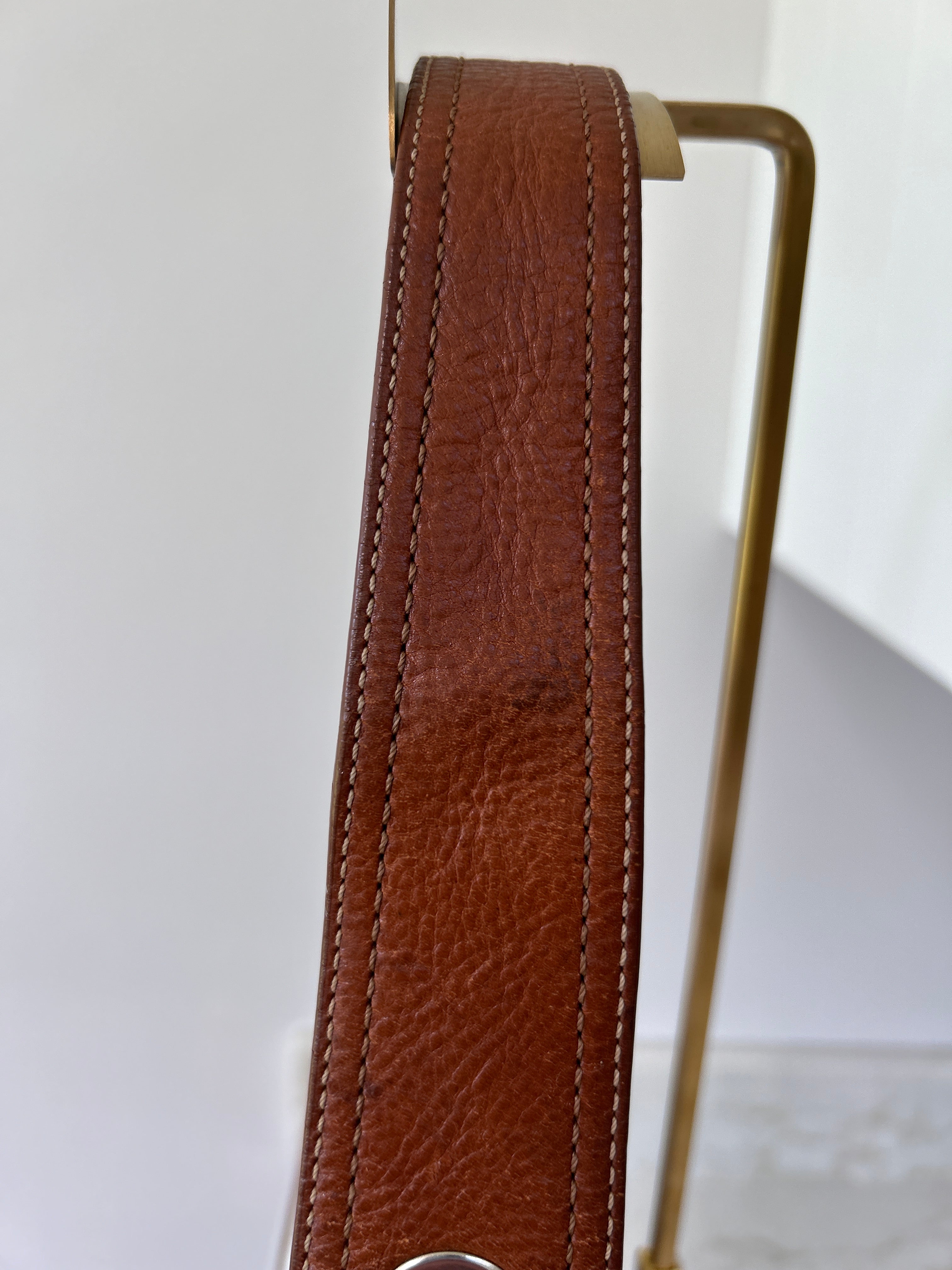 Vintage Coach white and brown leather Soho shoulder bag
