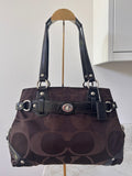 Vintage Coach Carly chocolate brown shoulder bag