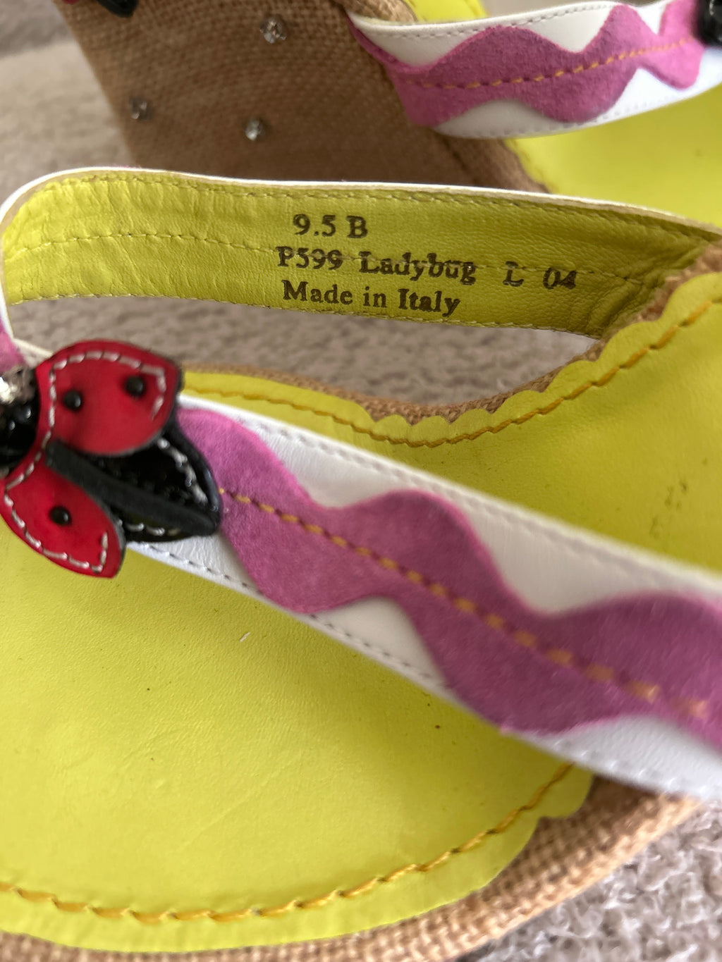 Vintage Coach rare ladybird wedges