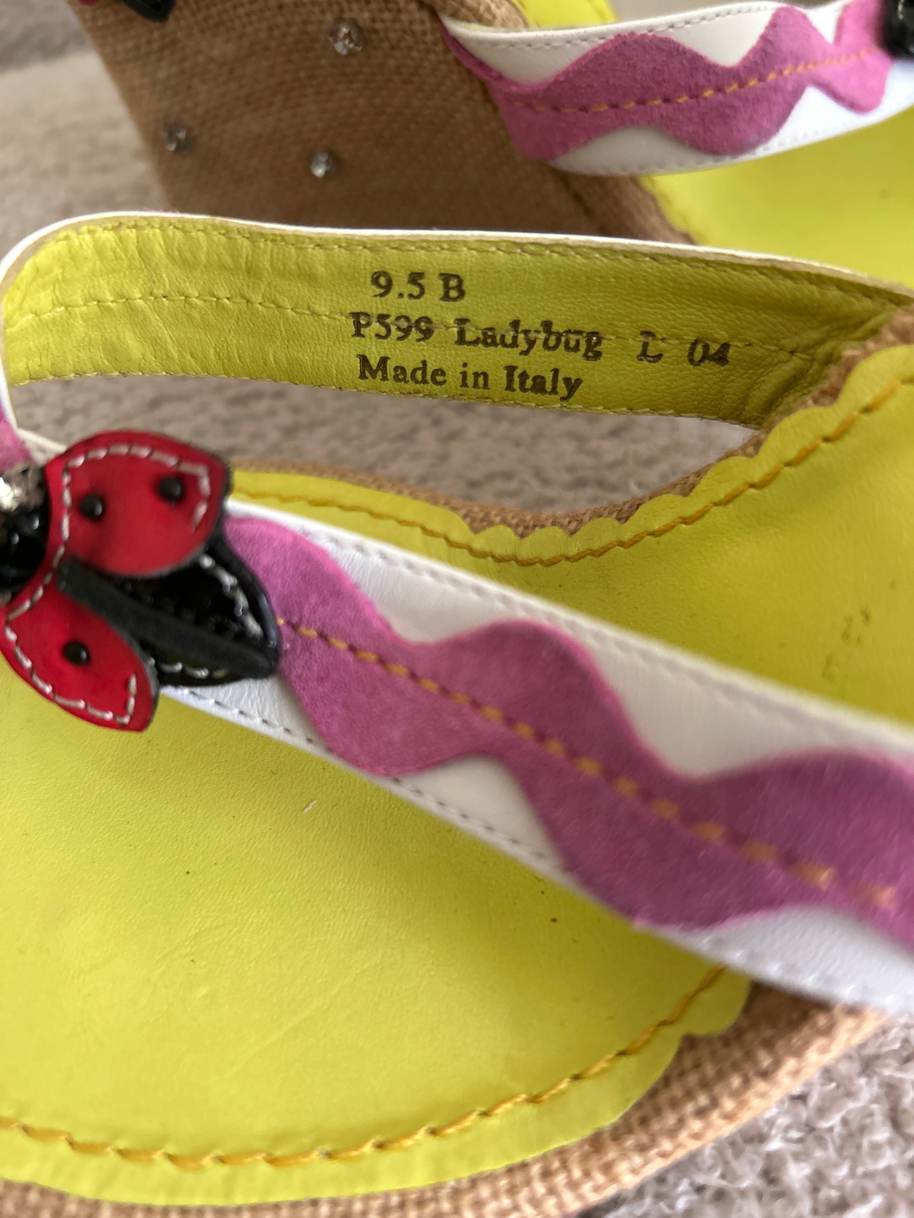 Vintage Coach rare ladybird wedges