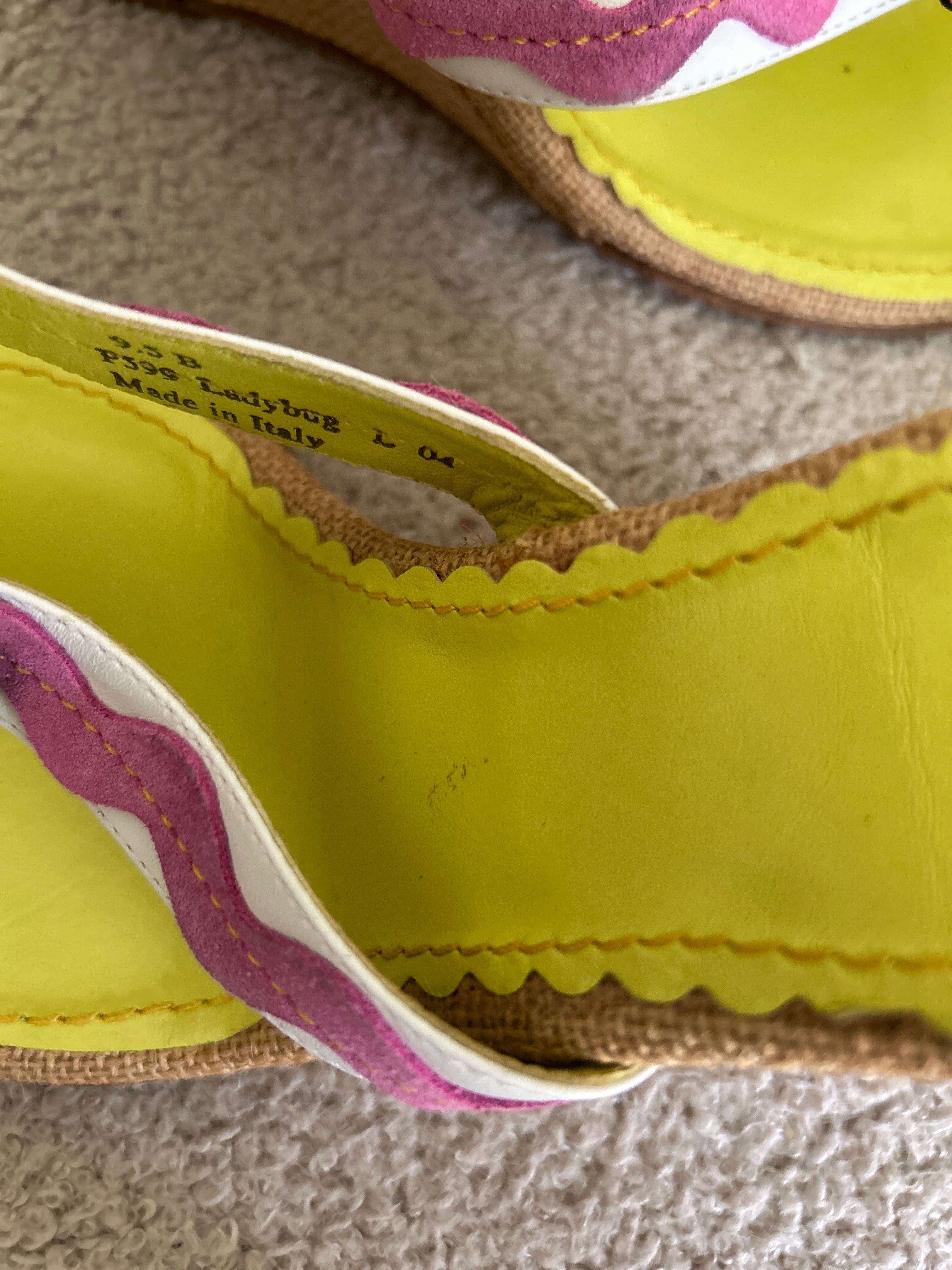 Vintage Coach rare ladybird wedges