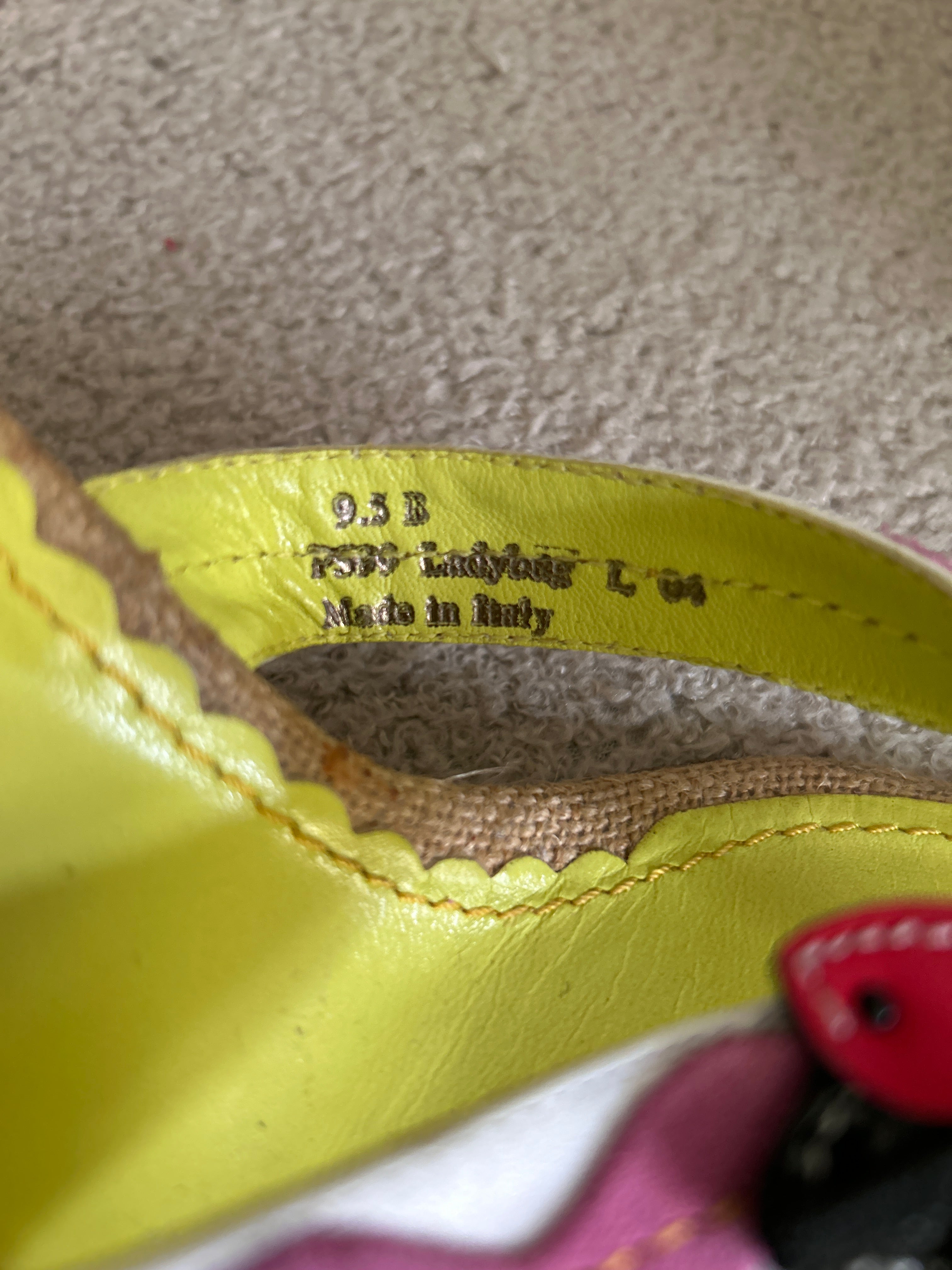 Vintage Coach rare ladybird wedges