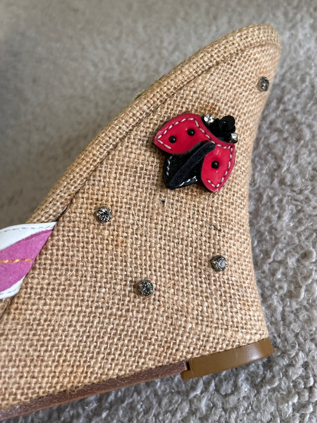 Vintage Coach rare ladybird wedges
