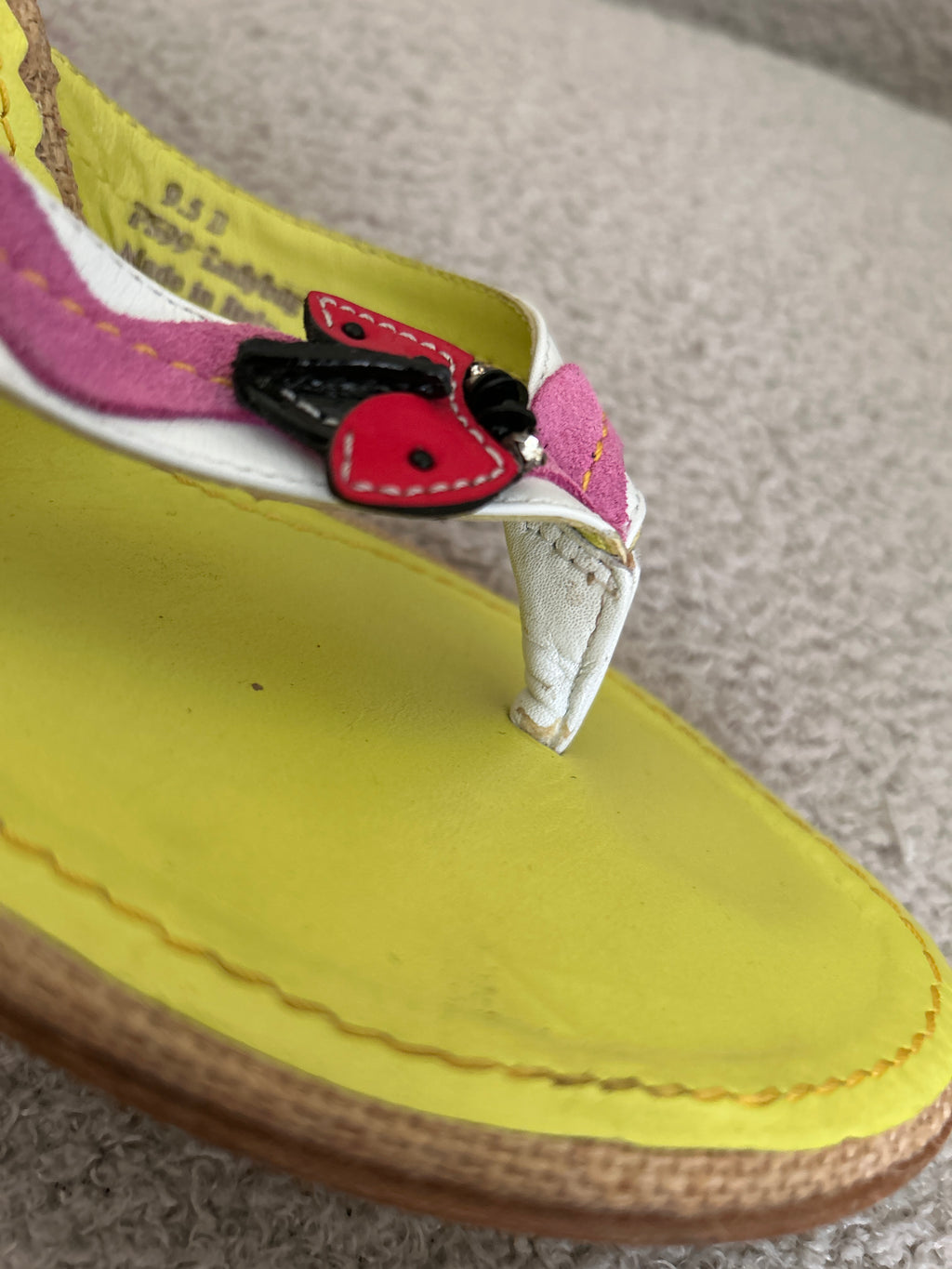 Vintage Coach rare ladybird wedges