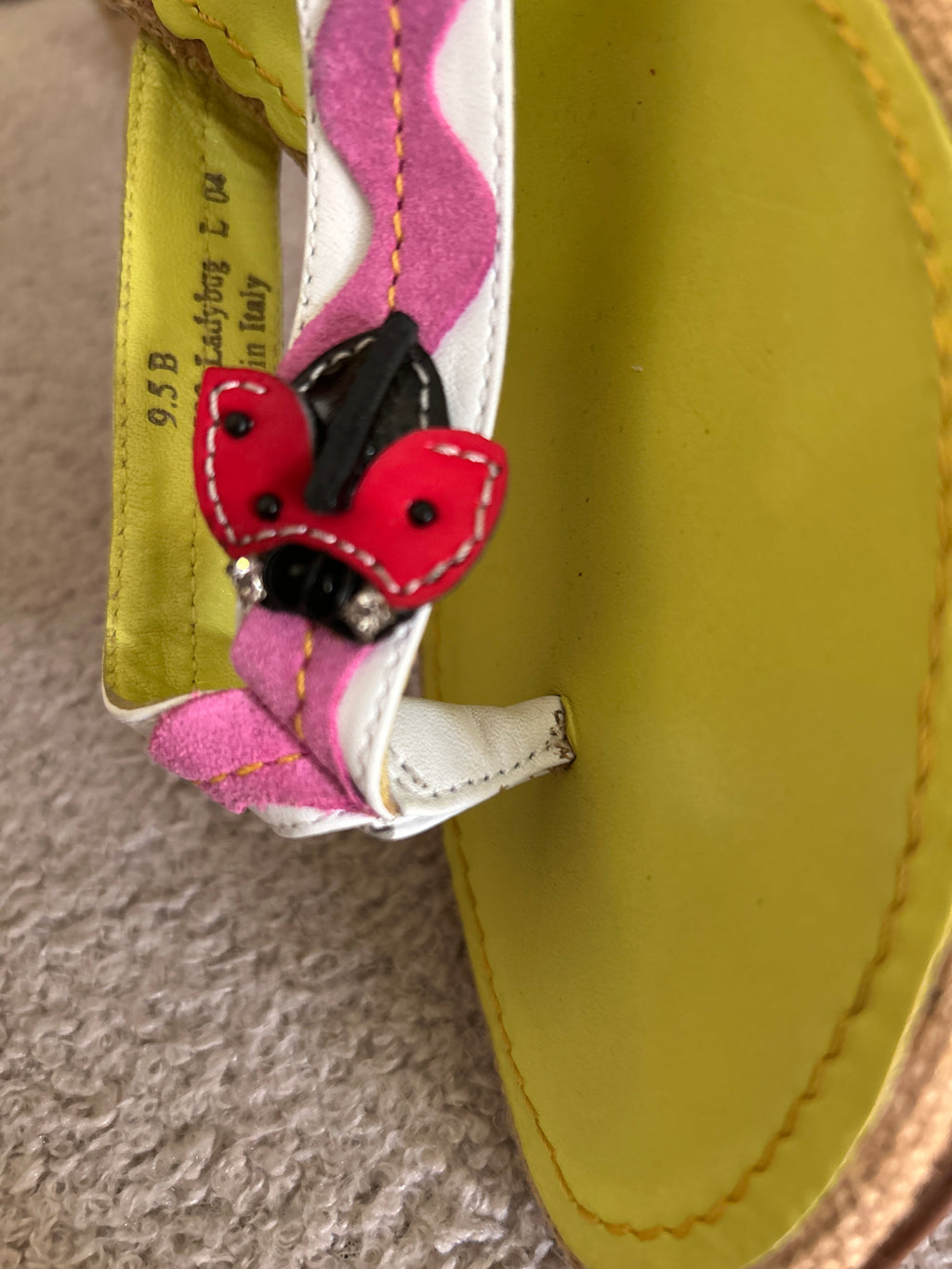 Vintage Coach rare ladybird wedges