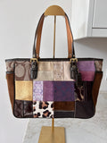 Vintage Coach patchwork shoulder bag