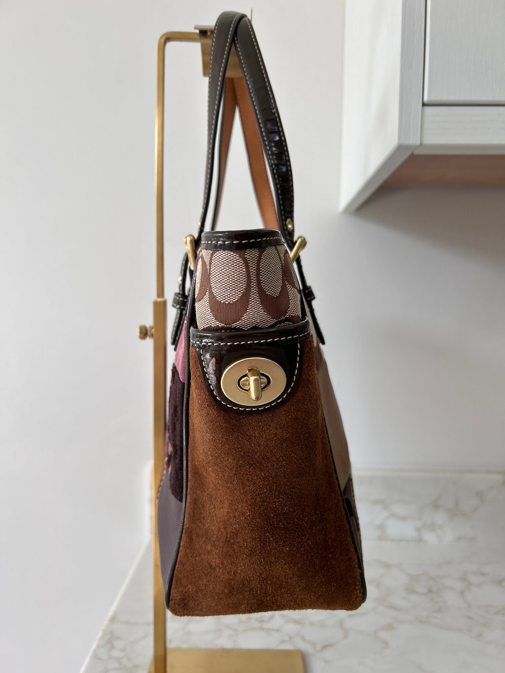 Vintage Coach patchwork shoulder bag