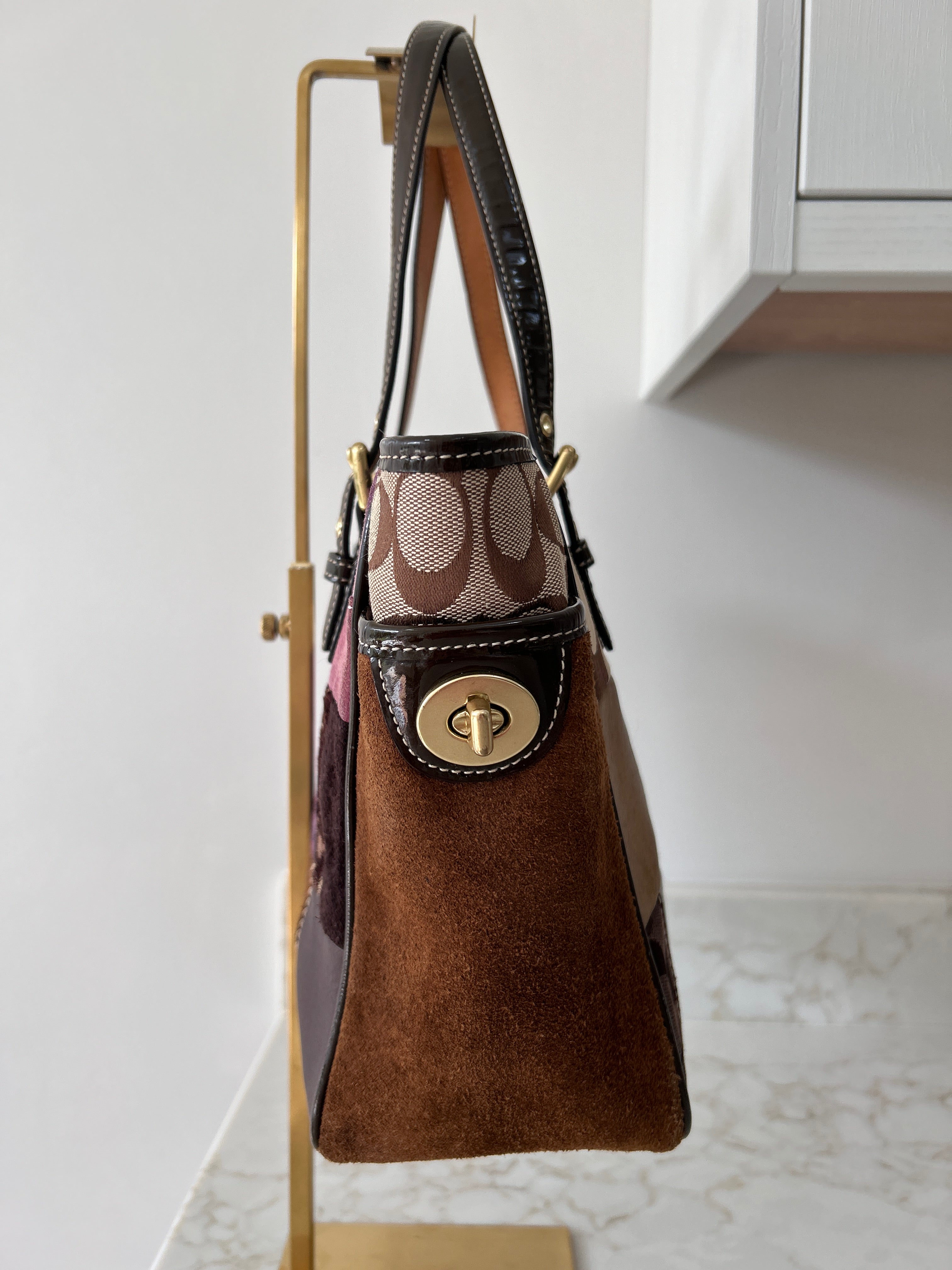 Vintage Coach patchwork shoulder bag