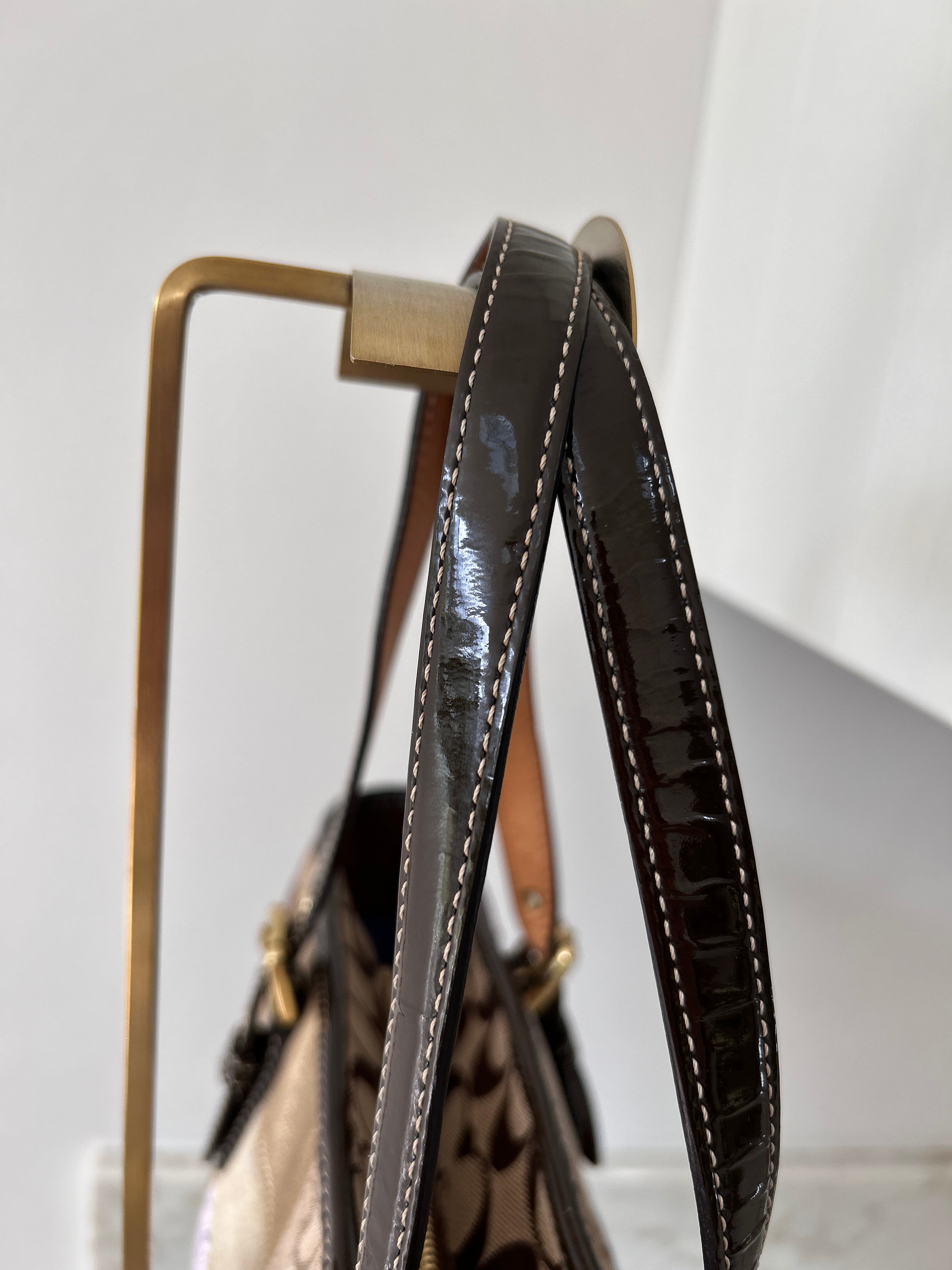 Vintage Coach patchwork shoulder bag