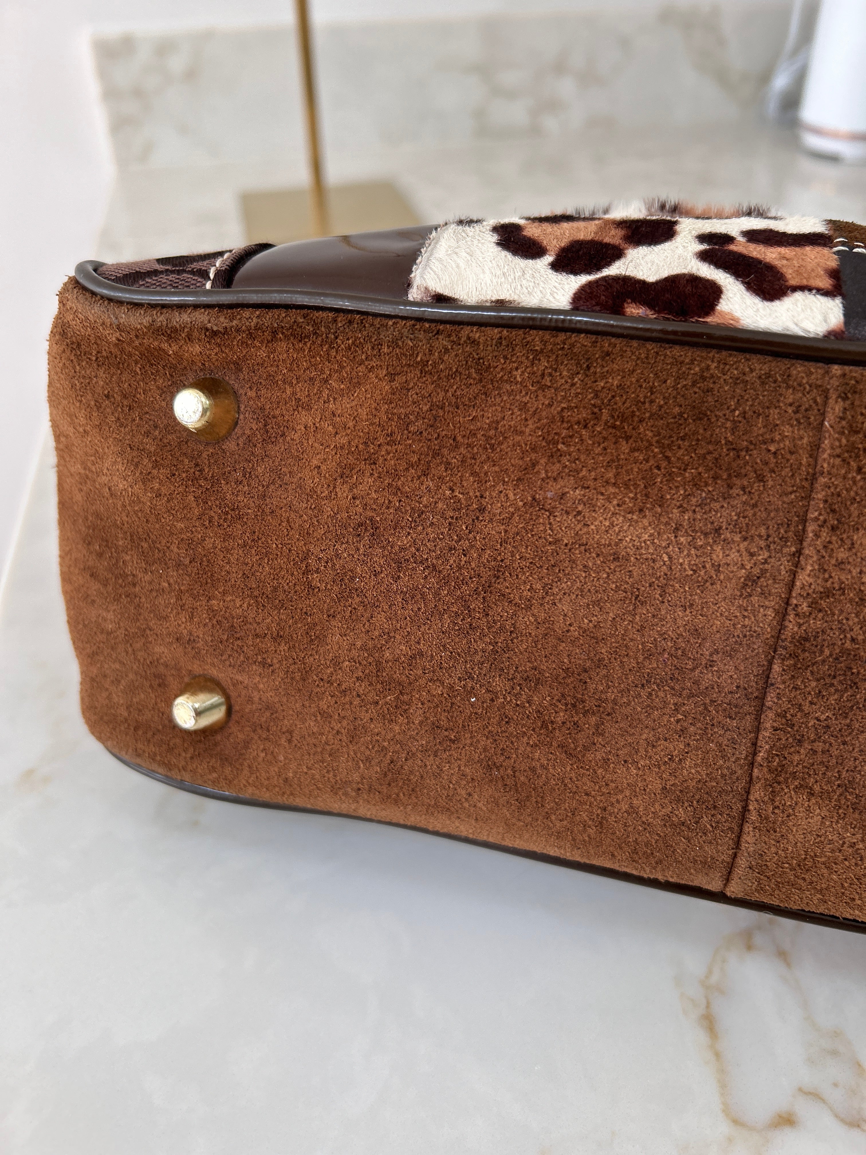Vintage Coach patchwork shoulder bag
