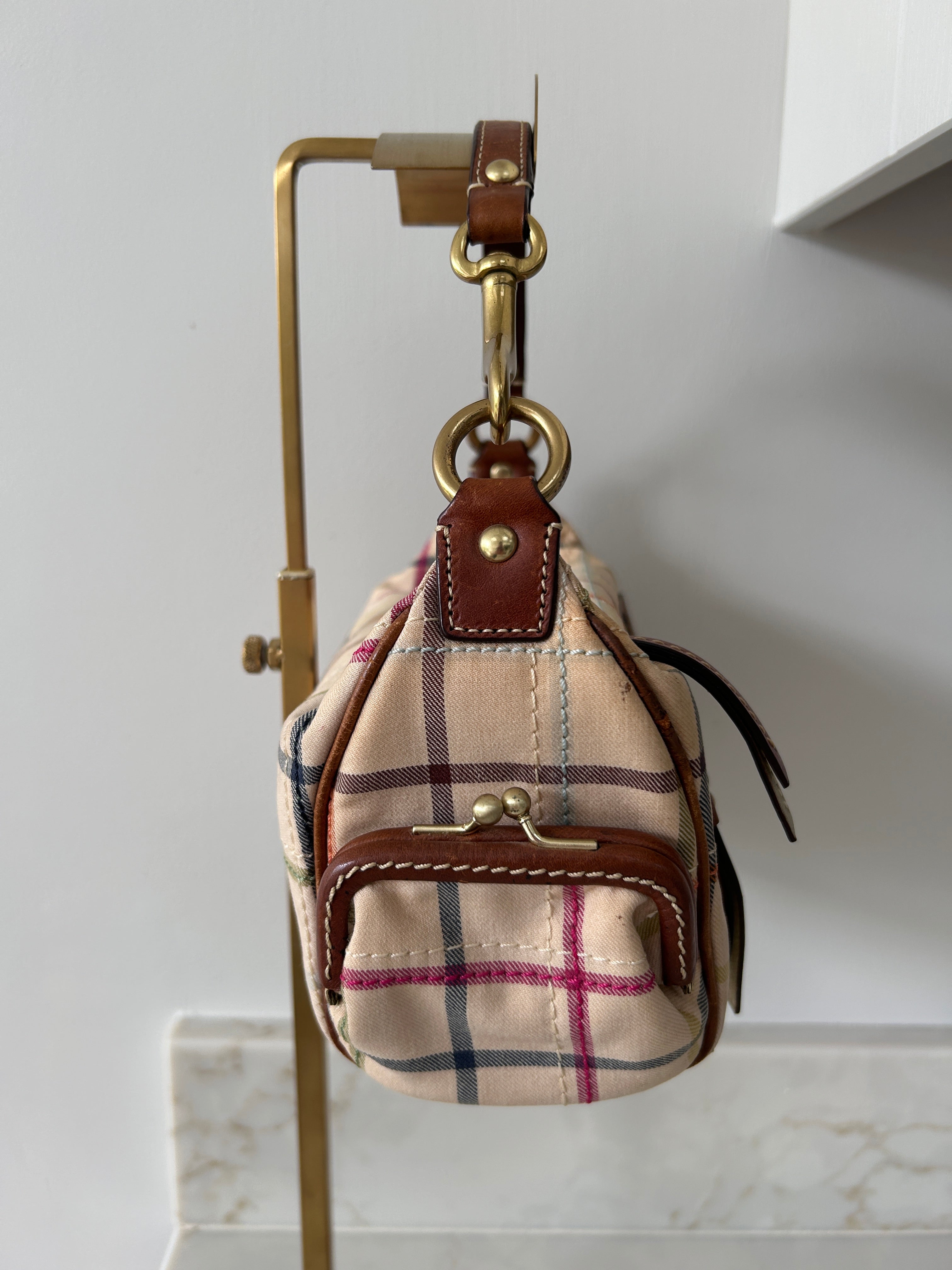 Vintage Coach Legacy plaid mini bag