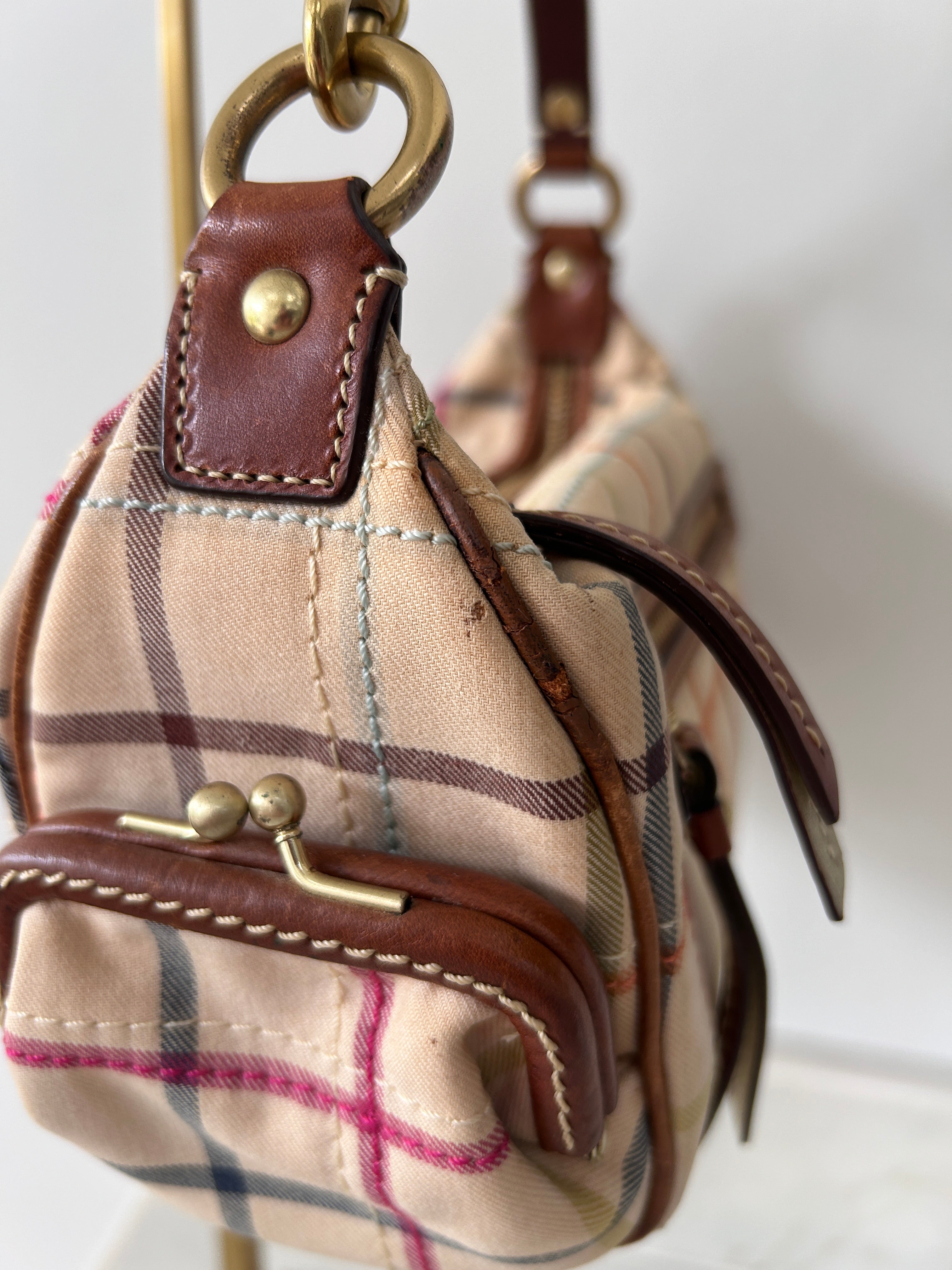 Vintage Coach Legacy plaid mini bag