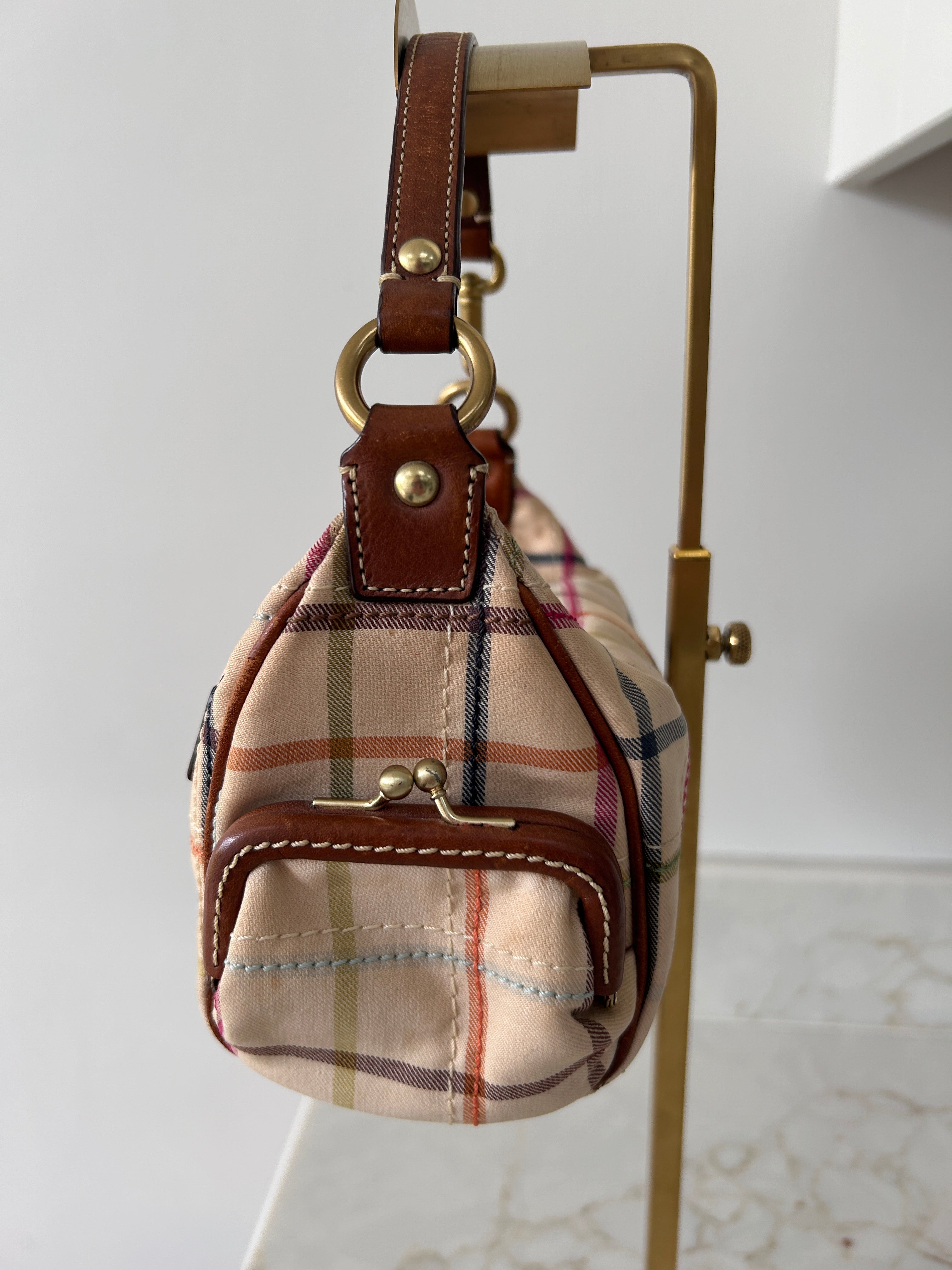 Vintage Coach Legacy plaid mini bag