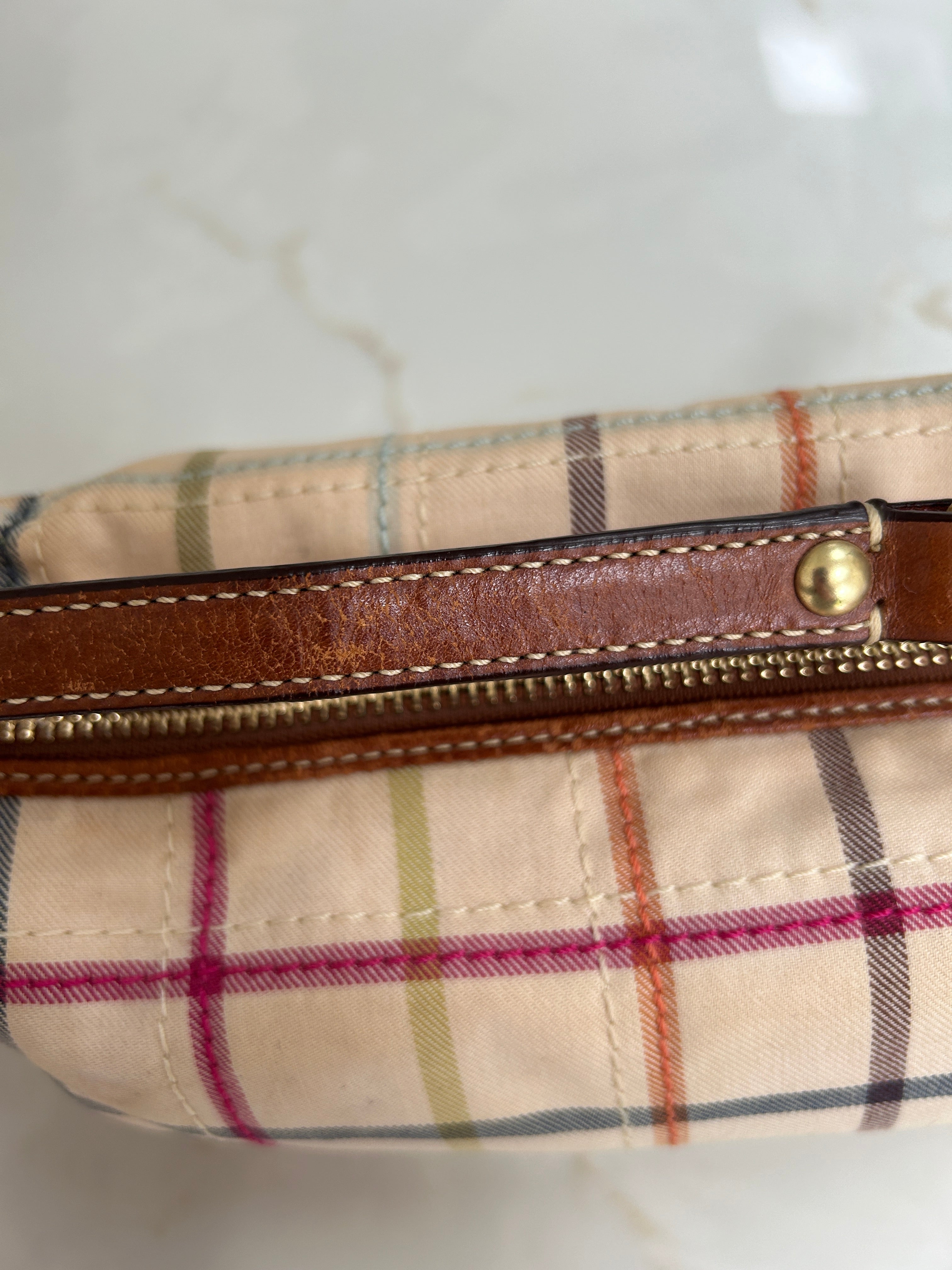 Vintage Coach Legacy plaid mini bag