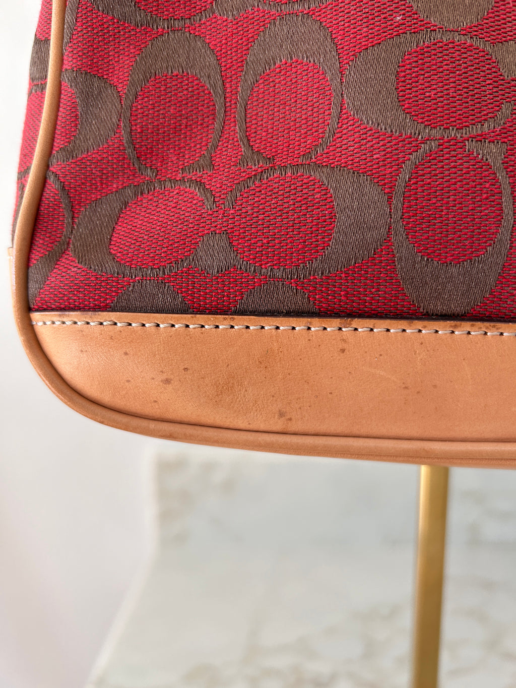 Vintage Coach red Demi shoulder bag