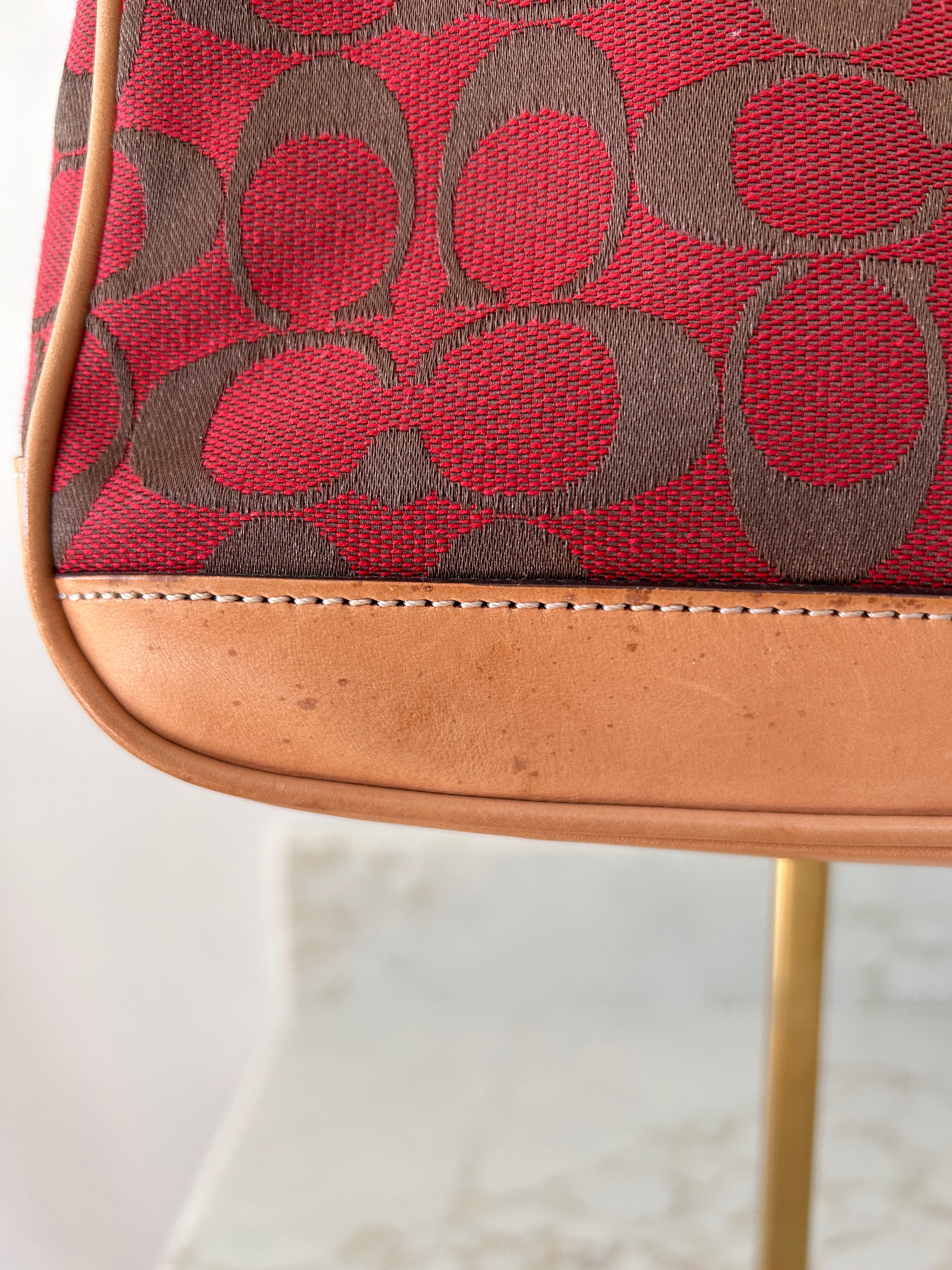 Vintage Coach red Demi shoulder bag