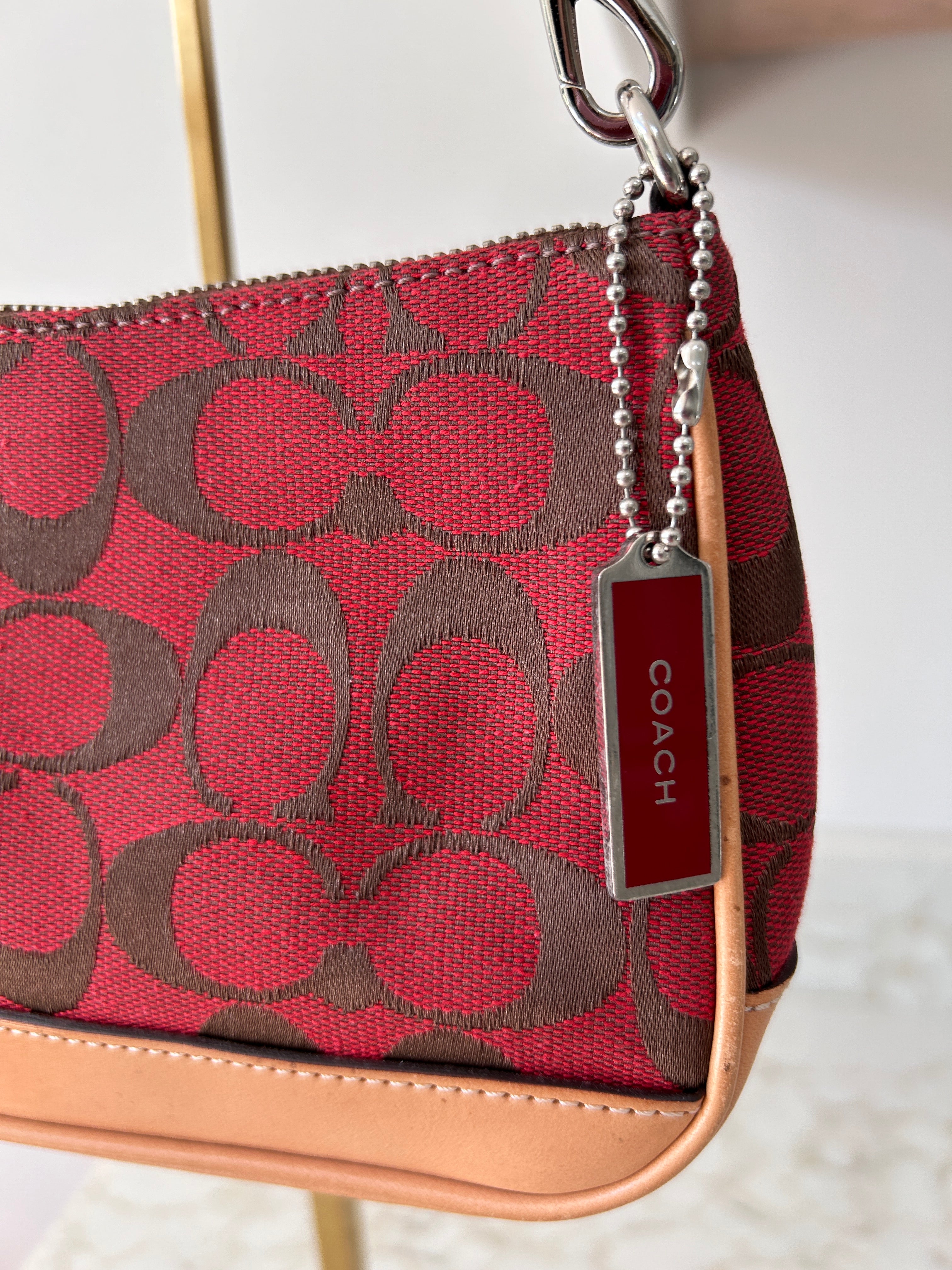 Vintage Coach red Demi shoulder bag