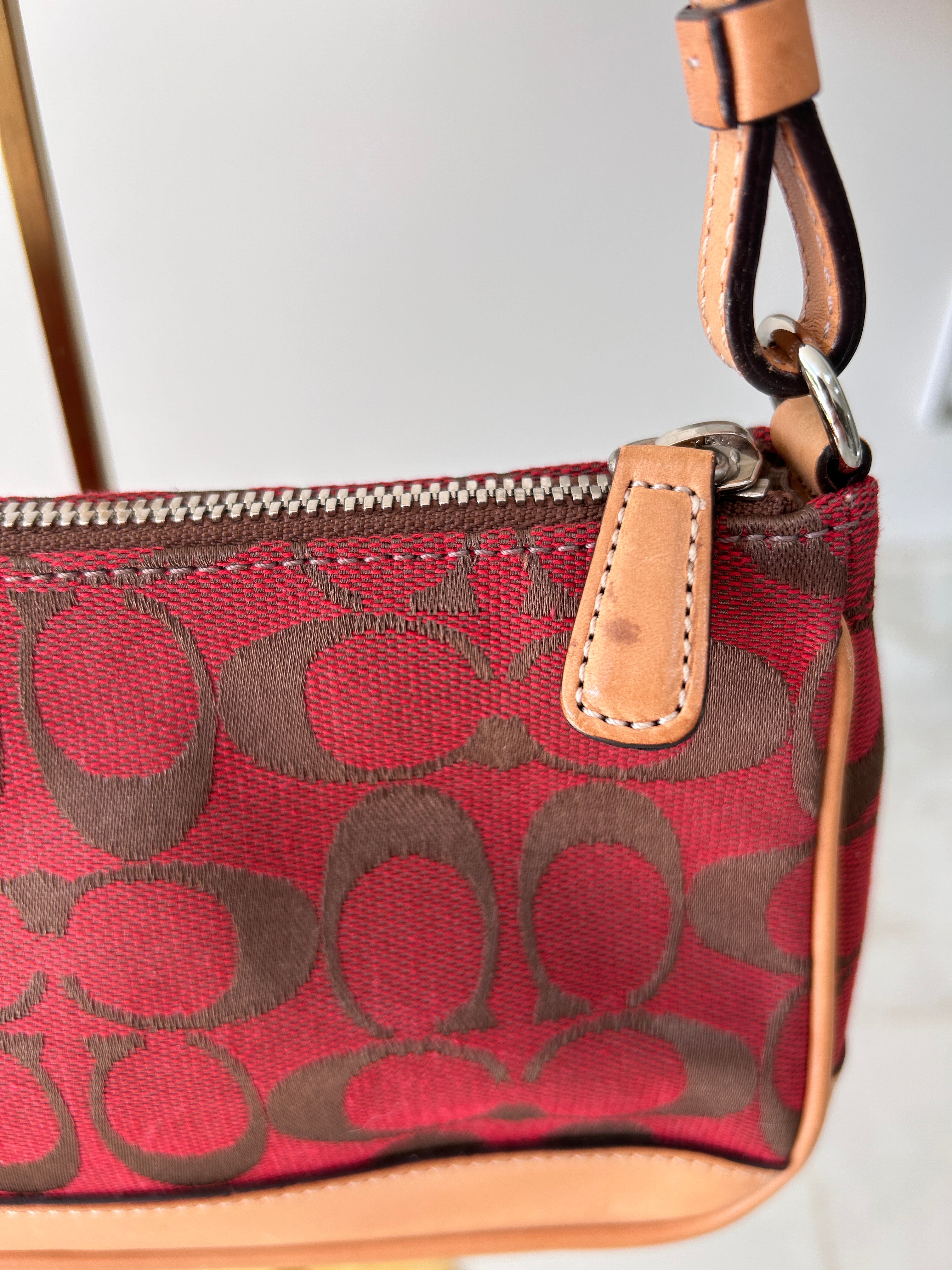 Vintage Coach red Demi shoulder bag