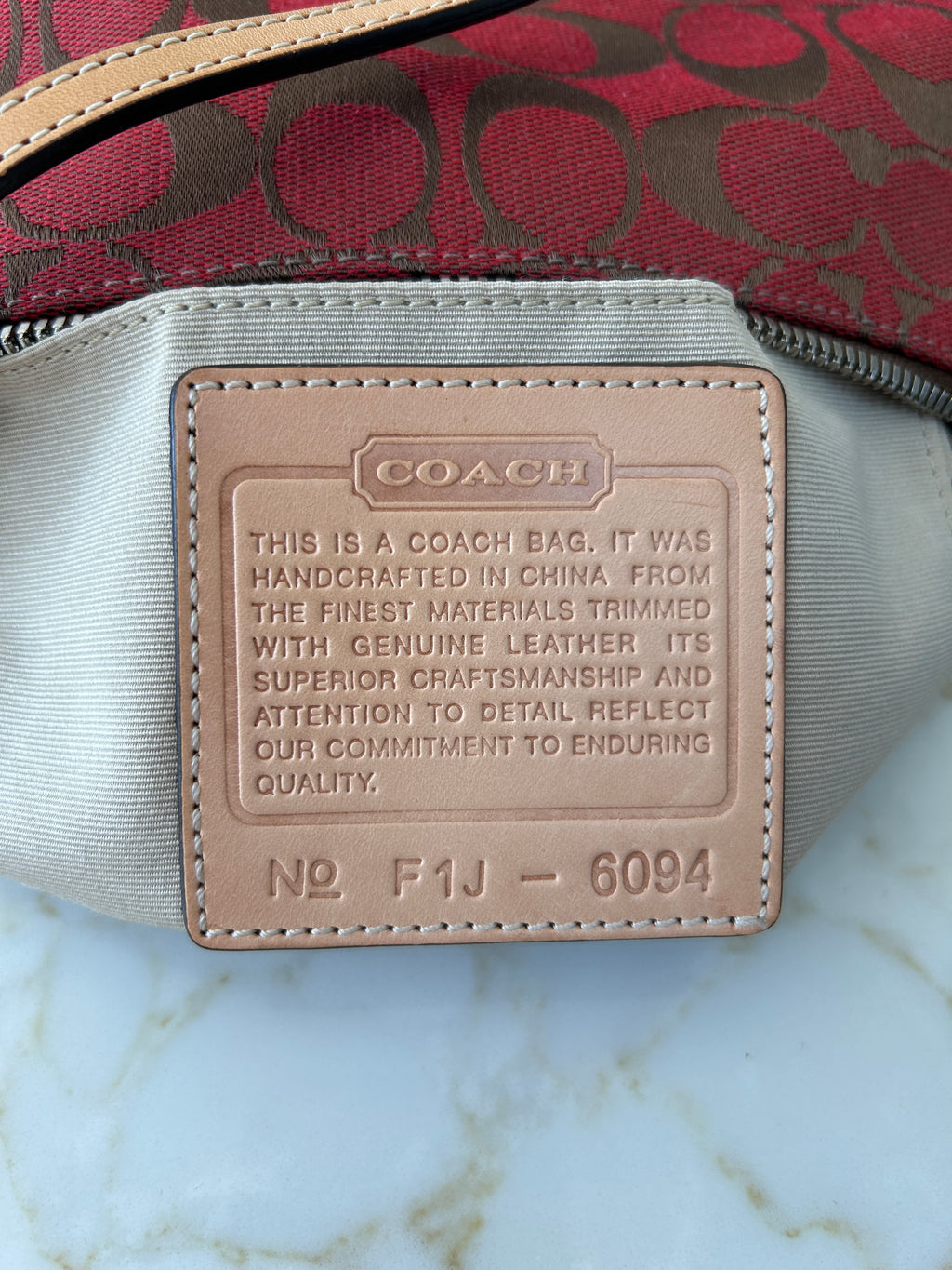 Vintage Coach red Demi shoulder bag