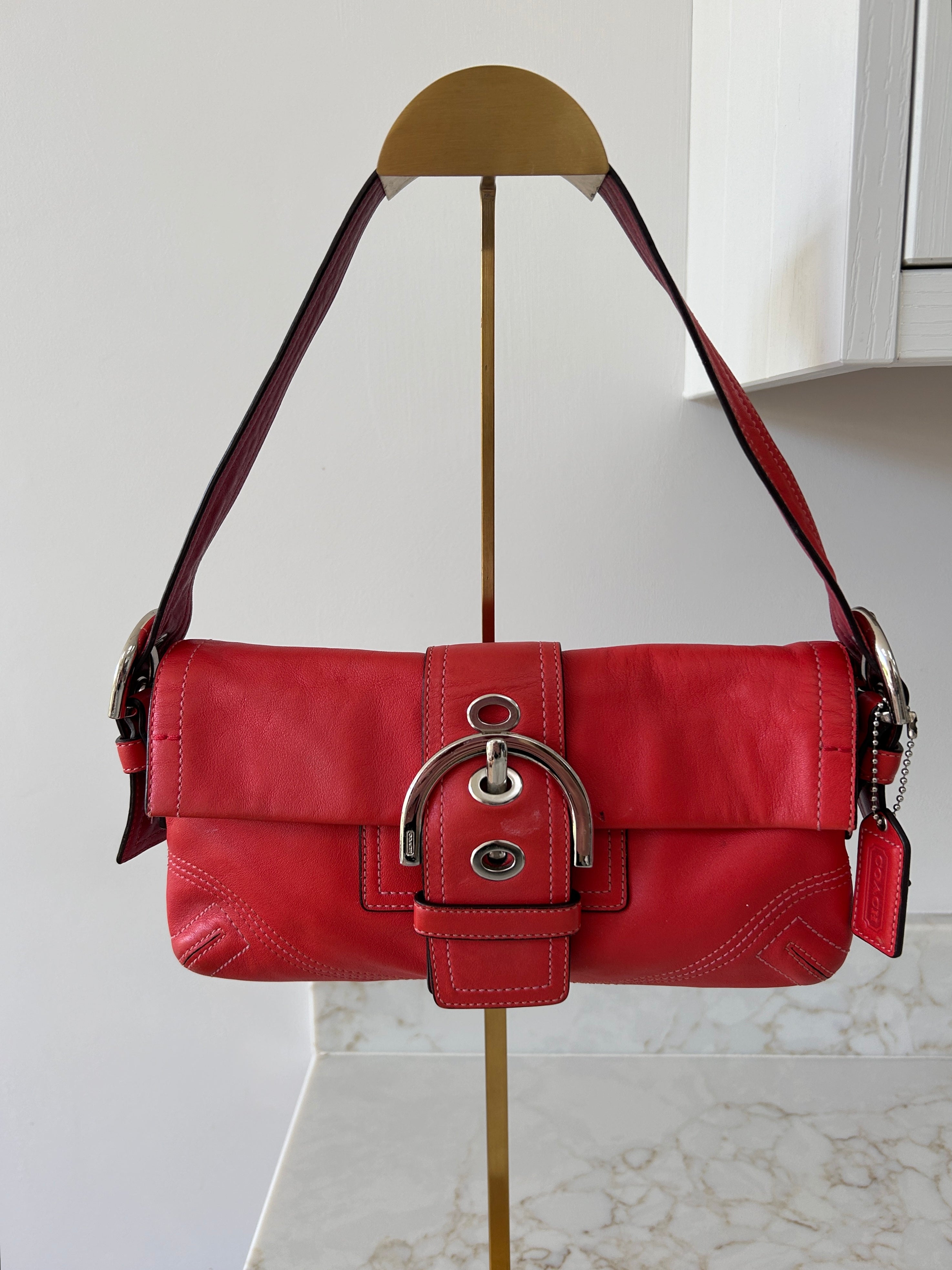 Vintage Coach red Soho shoulder bag