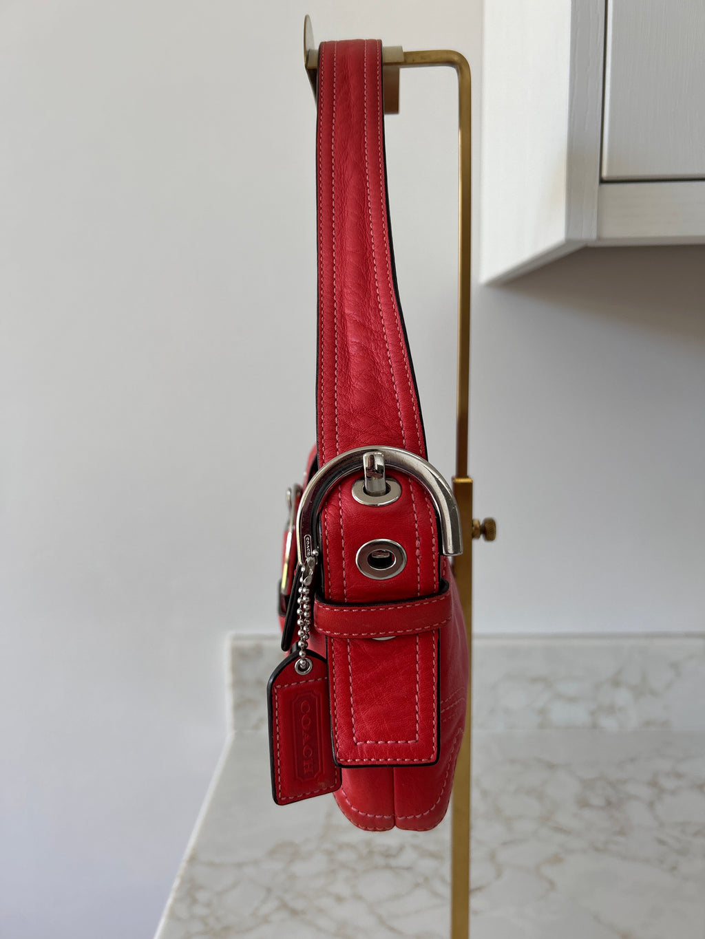 Vintage Coach red Soho shoulder bag