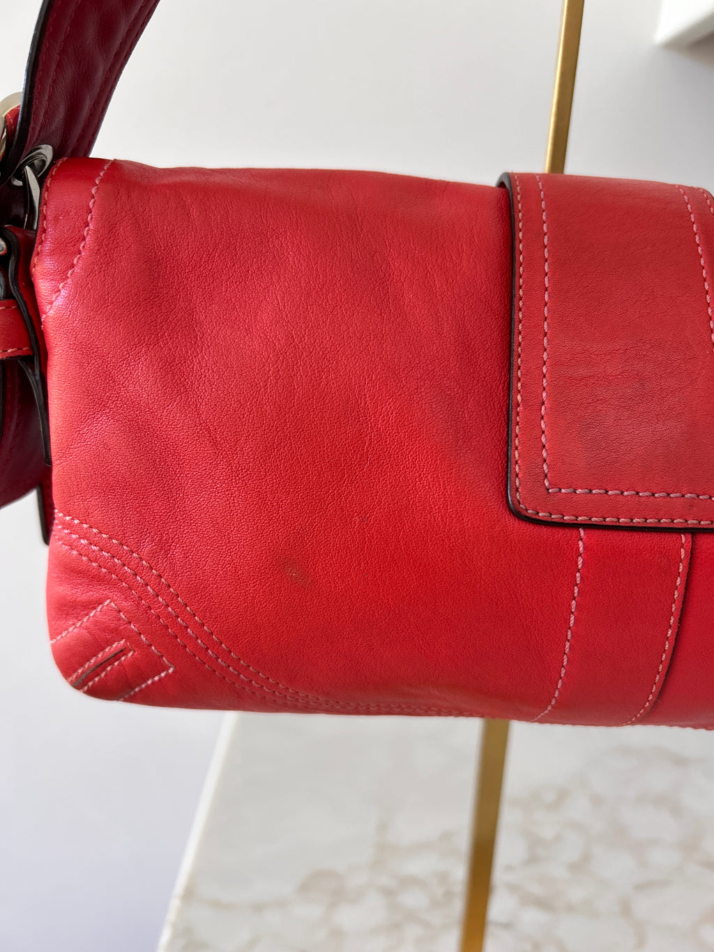 Vintage Coach red Soho shoulder bag