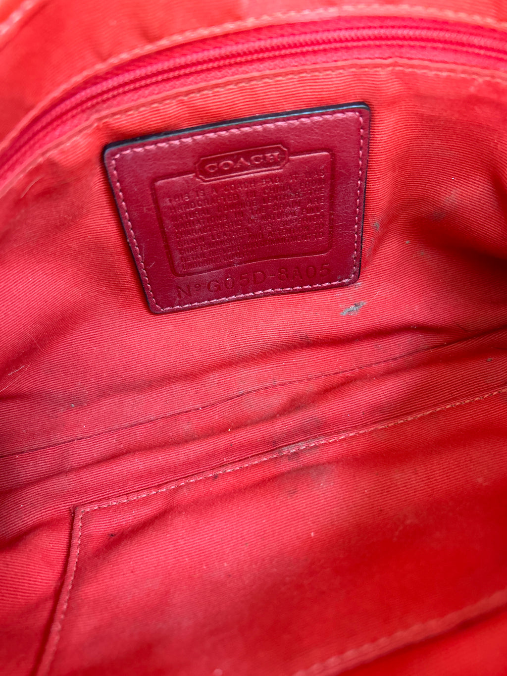 Vintage Coach red Soho shoulder bag