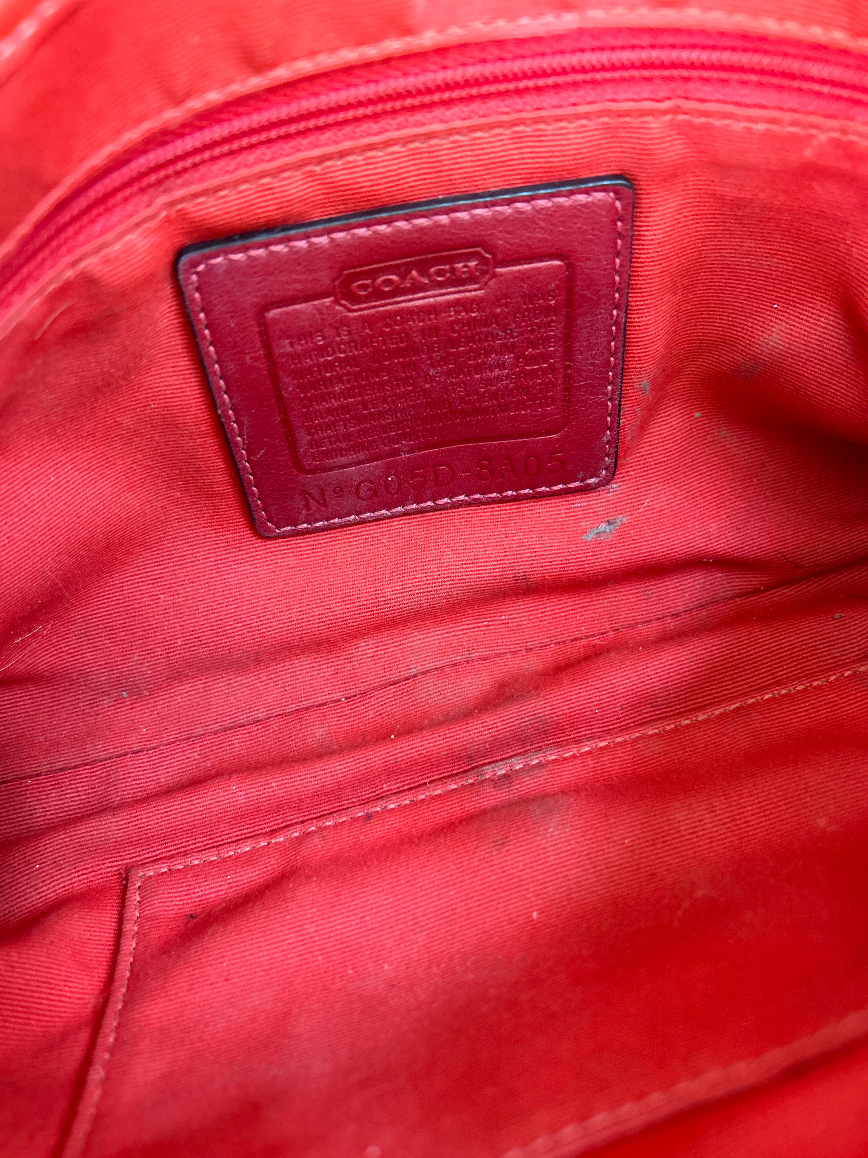 Vintage Coach red Soho shoulder bag
