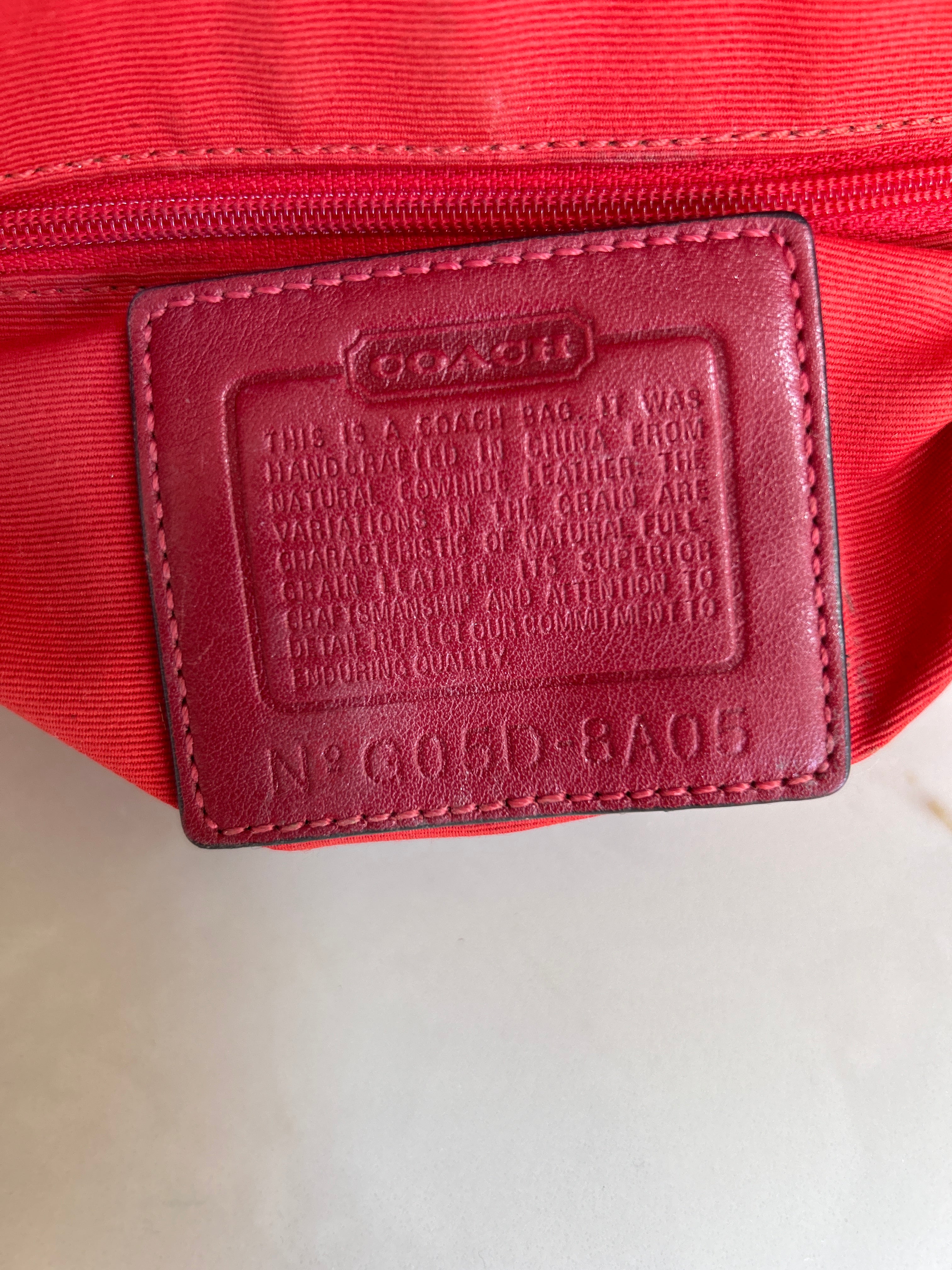 Vintage Coach red Soho shoulder bag