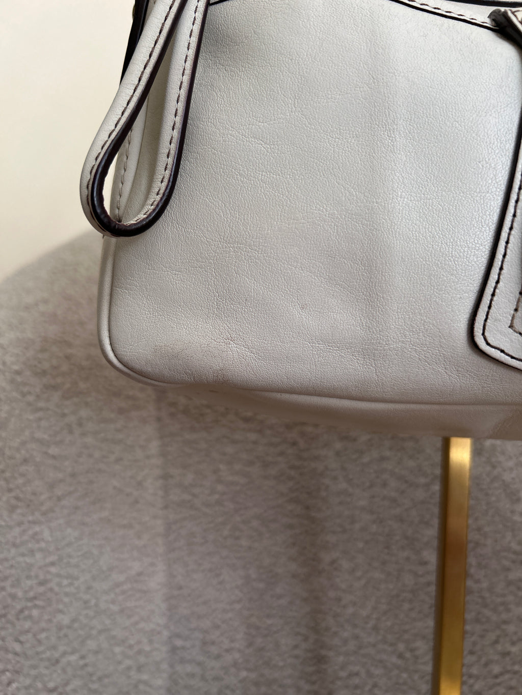 Vintage Coach 65th Anniversary Legacy white leather shoulder bag