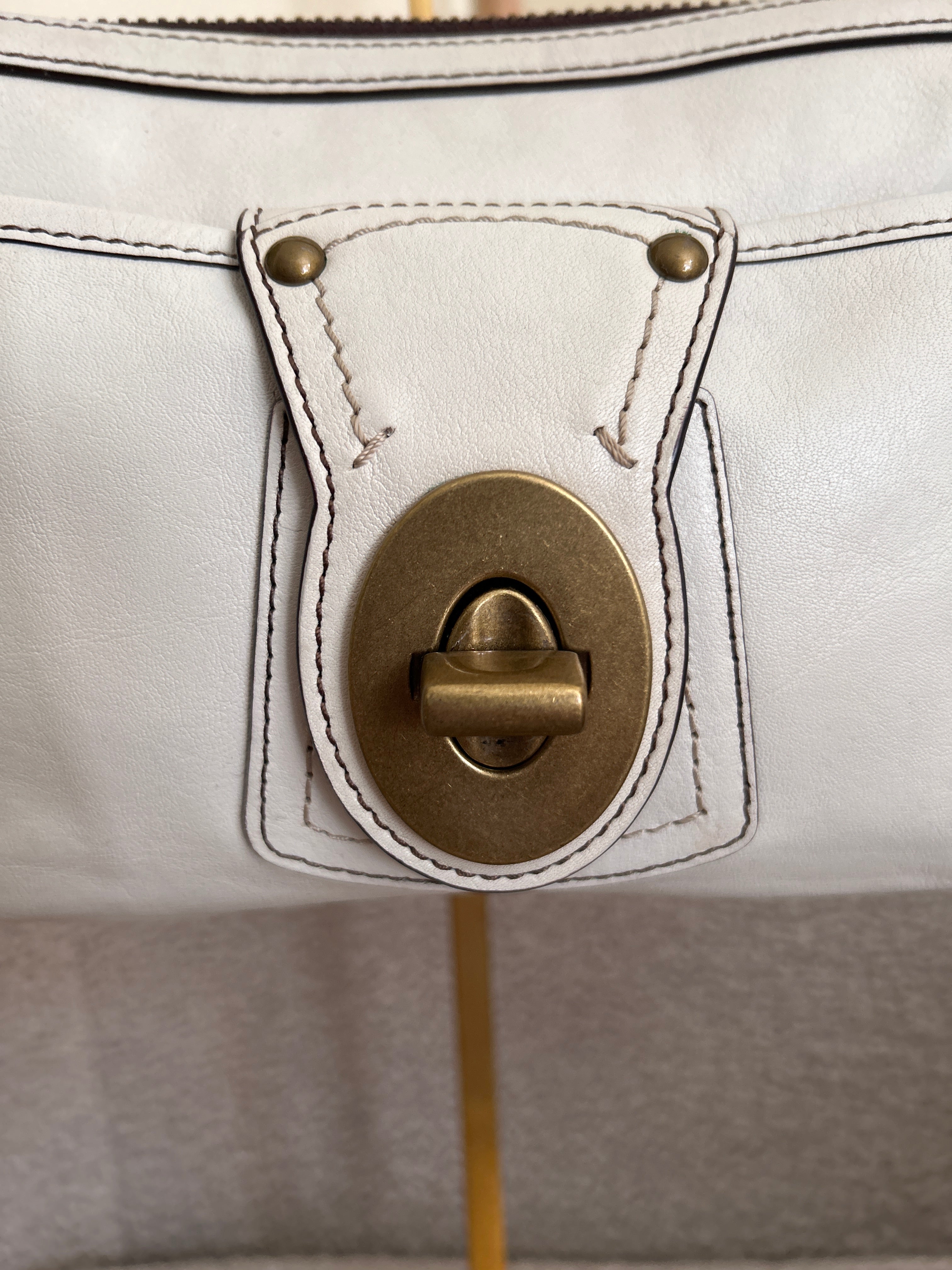 Vintage Coach 65th Anniversary Legacy white leather shoulder bag