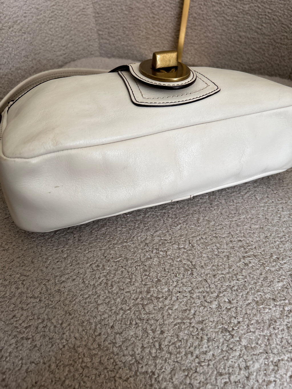 Vintage Coach 65th Anniversary Legacy white leather shoulder bag