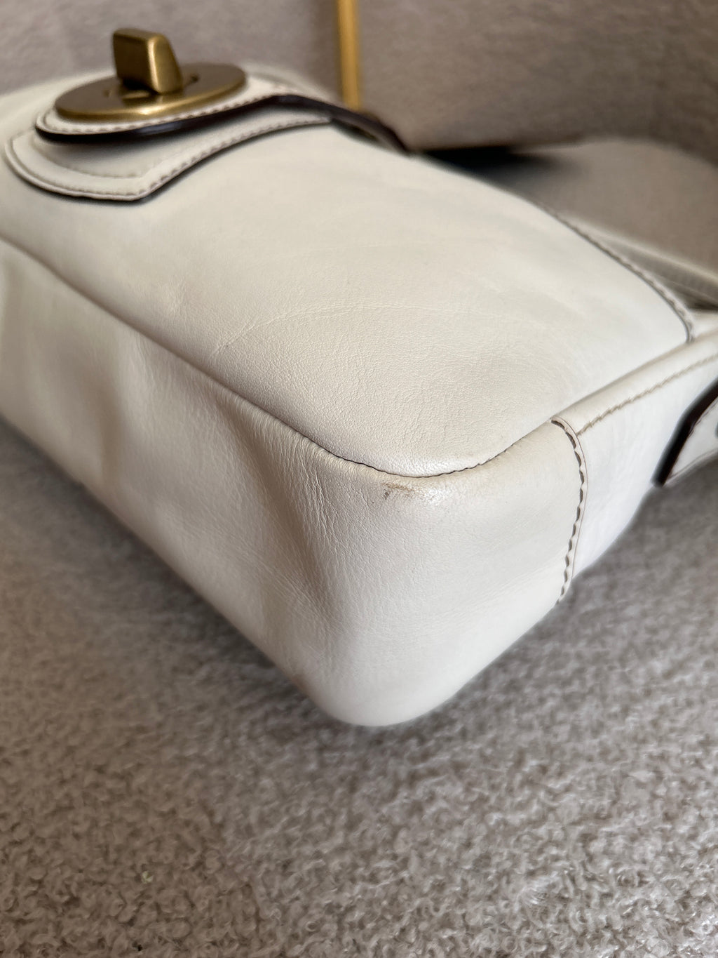 Vintage Coach 65th Anniversary Legacy white leather shoulder bag