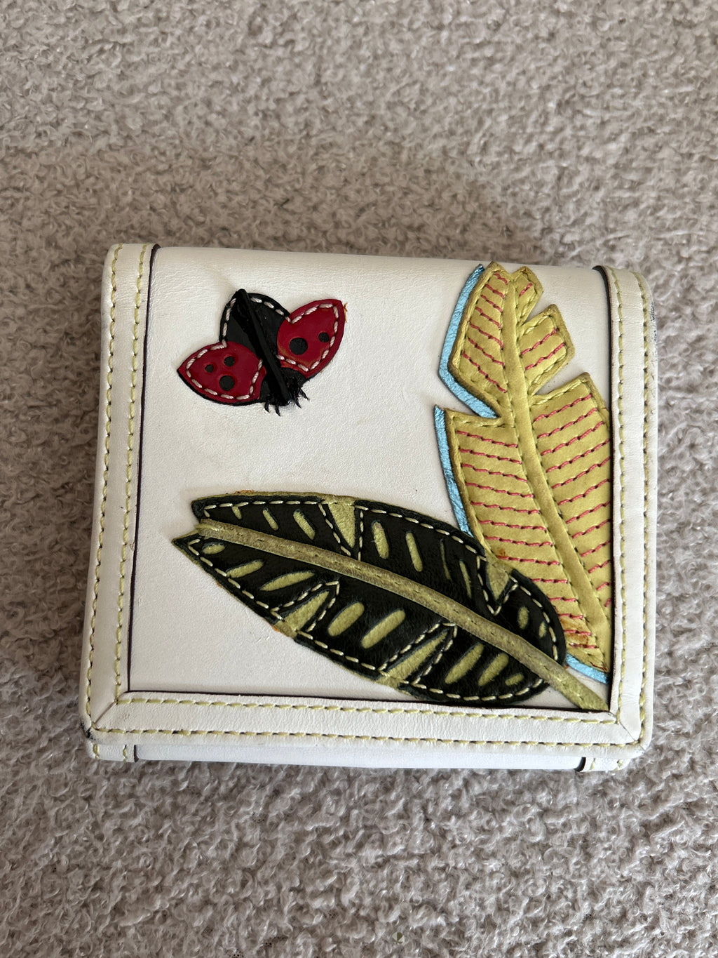 Vintage Coach rare ladybird leather wallet