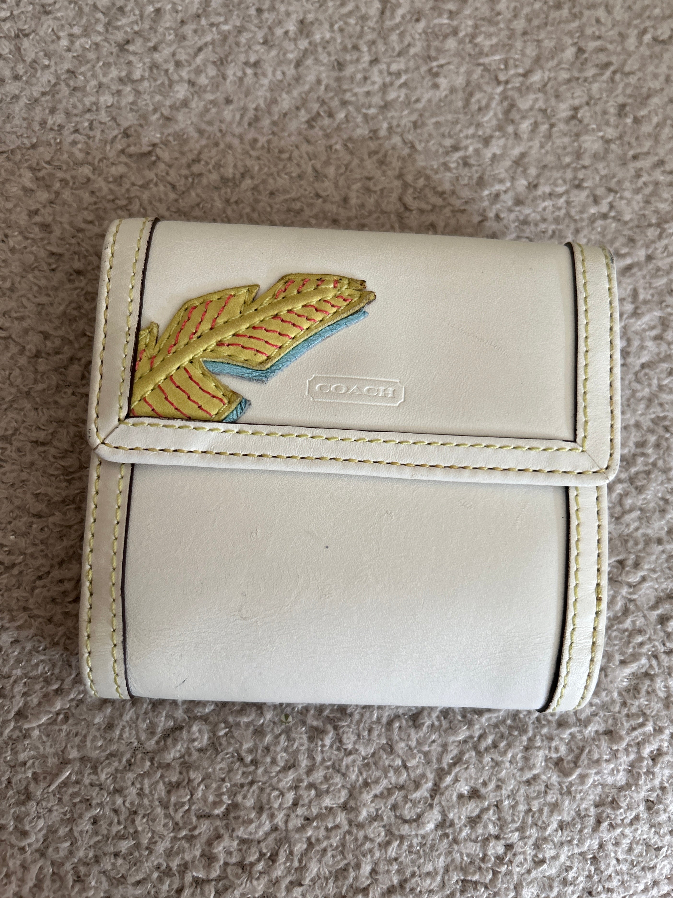 Vintage Coach rare ladybird leather wallet