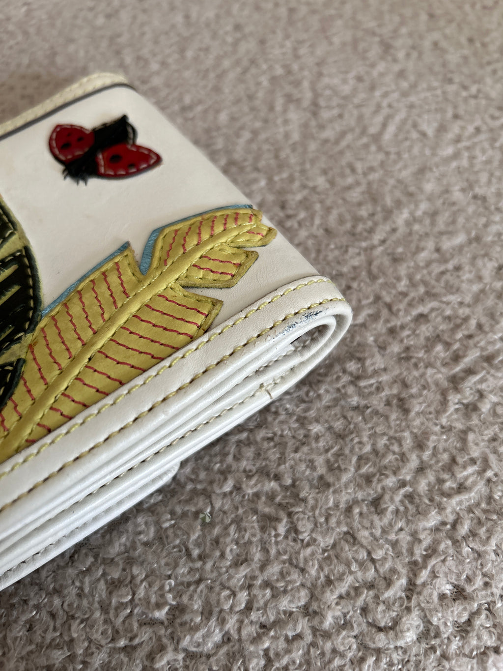 Vintage Coach rare ladybird leather wallet